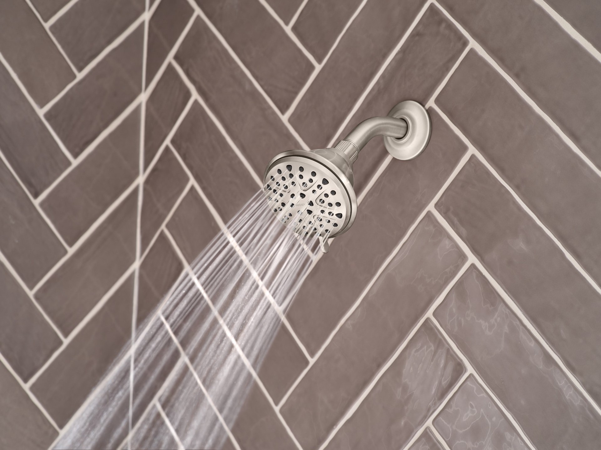 slide 5 of 6, Moen Attune 8.0 -Spray Spot Resist Brushed Nickel 3.88-in Round Fixed Shower Head 1.75 GPM, 1 ct