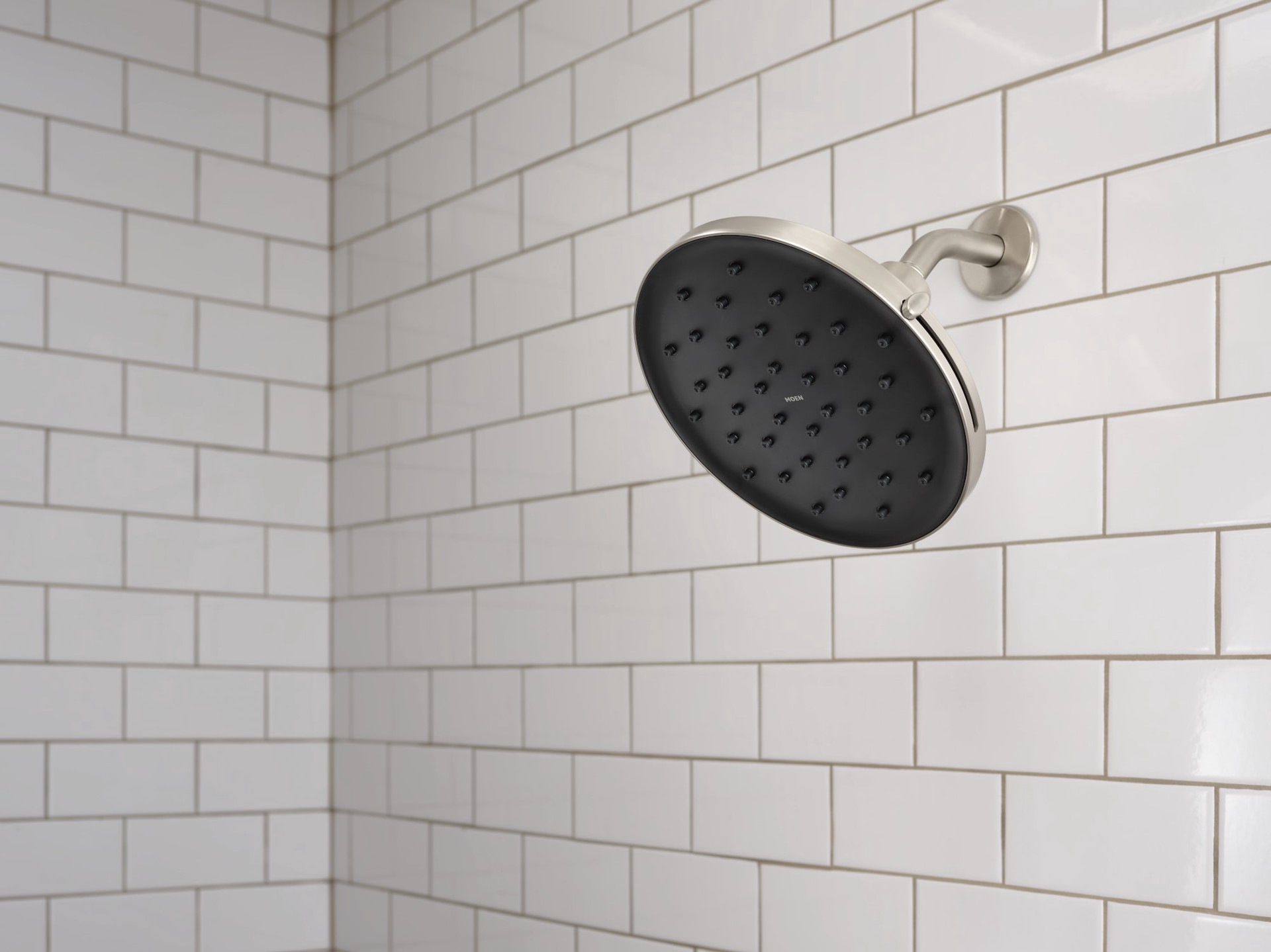 slide 6 of 6, Moen Verso Magnetix Eco-Performance 1.0 -Spray Spot Resist Brushed Nickel 9-in Round Rain Shower Head 1.75 GPM, 1 ct