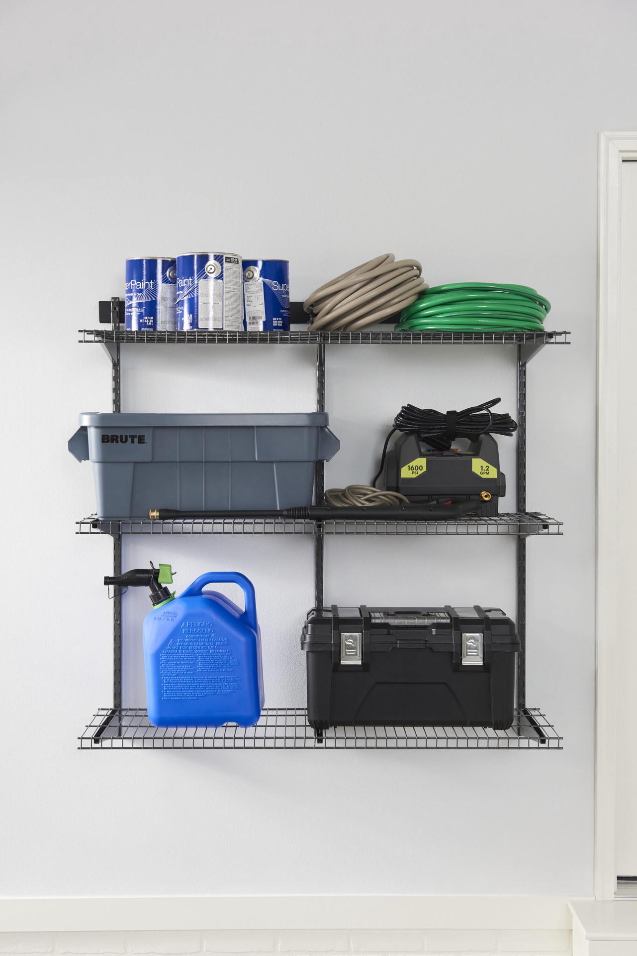 slide 5 of 6, Rubbermaid FastTrack Garage 16.375-in Satin Nickel Steel Wire shelf Bracket, 1 ct