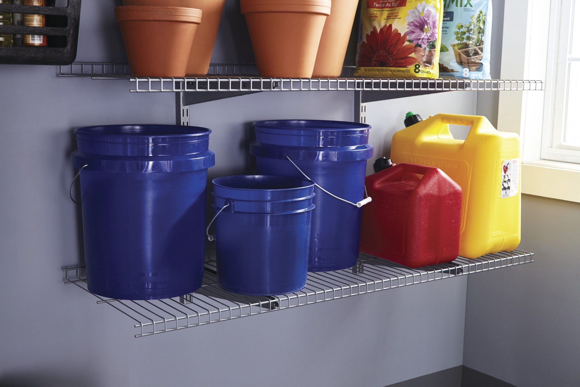 slide 6 of 6, Rubbermaid FastTrack Garage 16.375-in Satin Nickel Steel Wire shelf Bracket, 1 ct