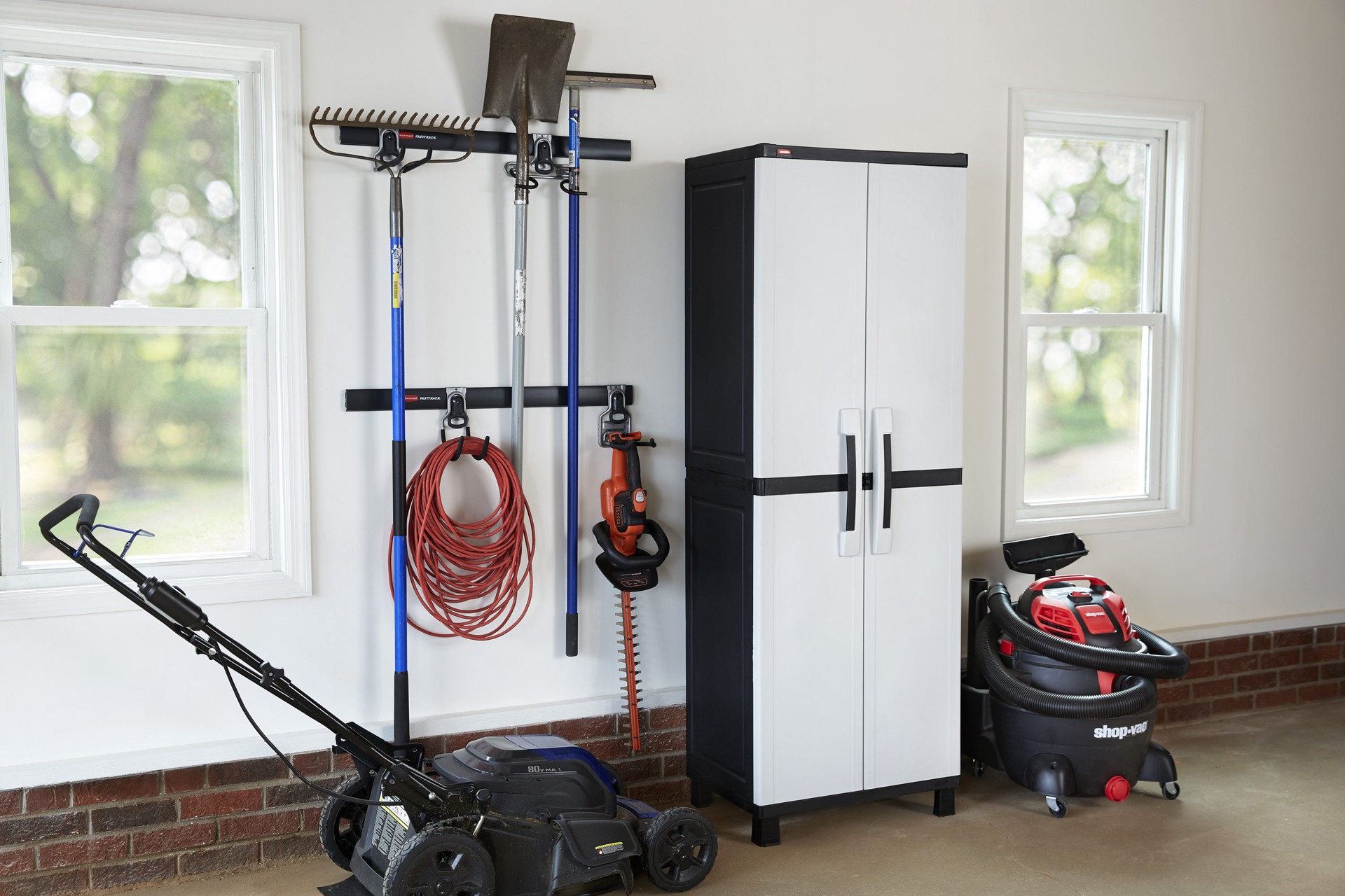 slide 5 of 6, Rubbermaid FastTrack Garage 12 -Piece 48-in Black/Silver Steel Multipurpose Storage rail system, 1 ct