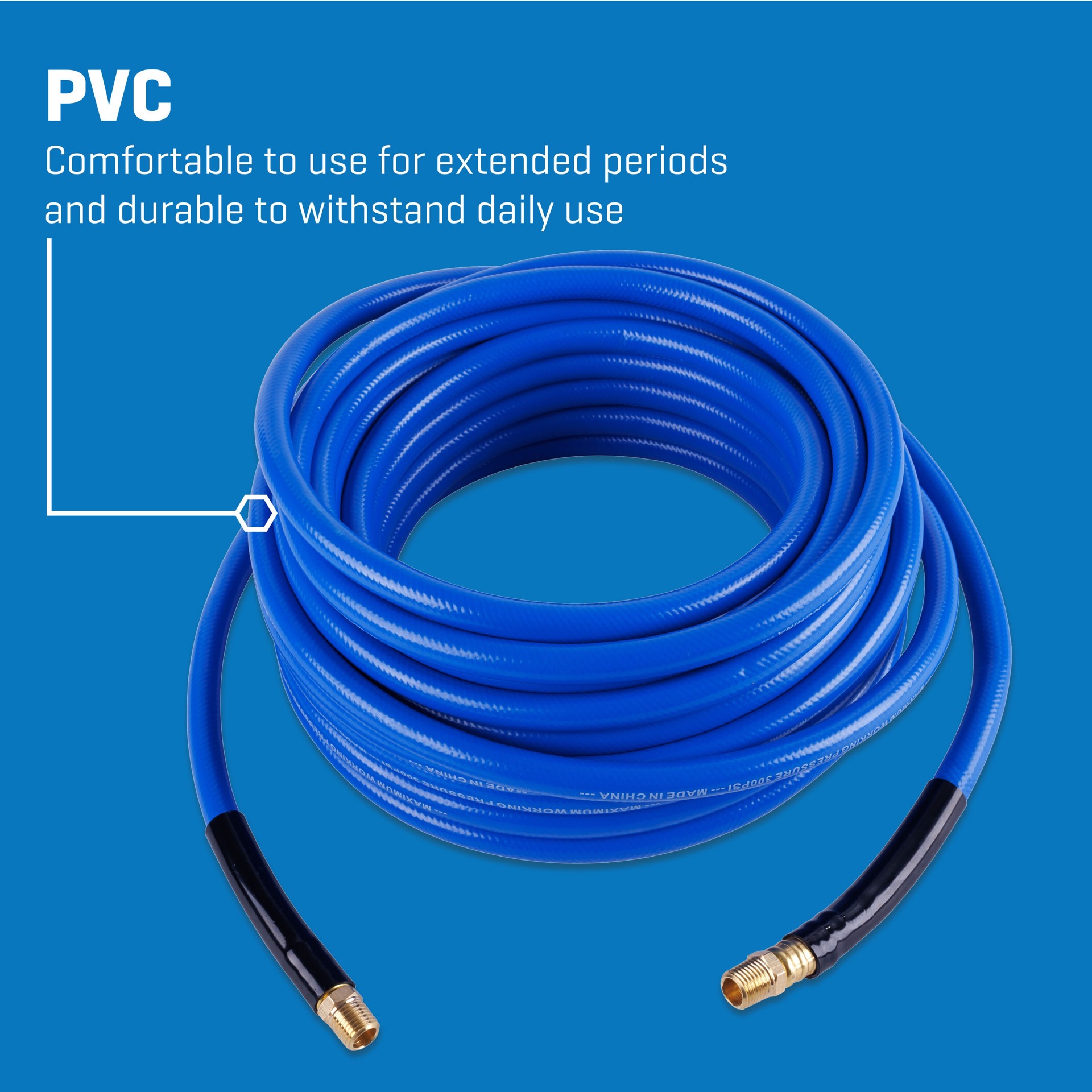 slide 6 of 6, Kobalt 3/8-in x 50-Ft PVC Air Hose, 1 ct