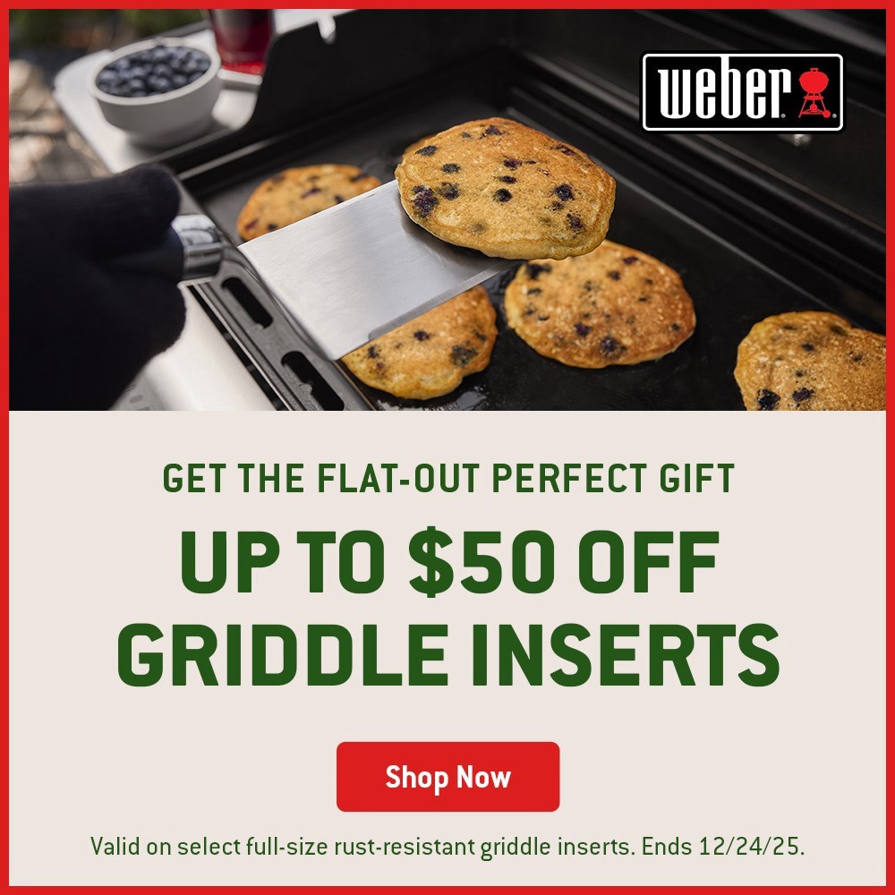 slide 2 of 6, Weber Genesis 300 Series Rust Resistant Carbon steel Non-Stick Griddle, 1 ct