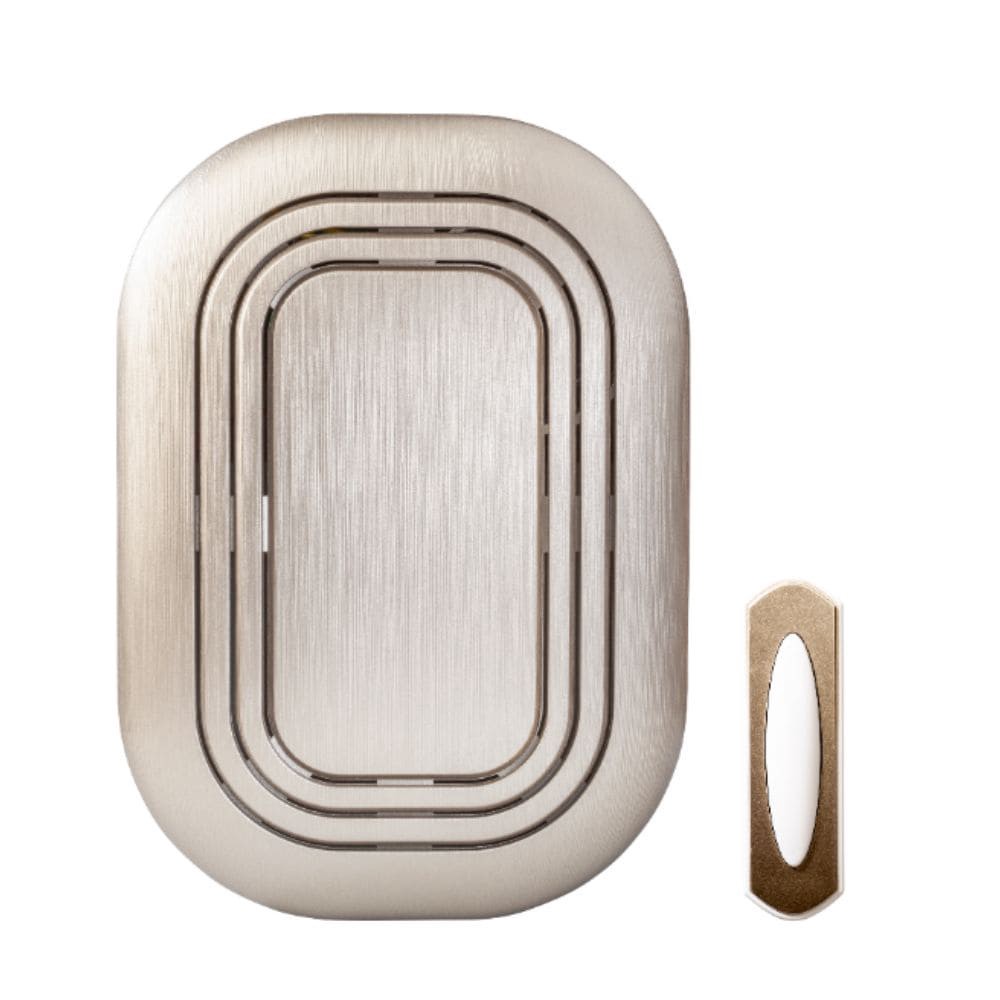 slide 1 of 2, Style Selections Satin Nickel Wireless Doorbell Chime, 1 ct