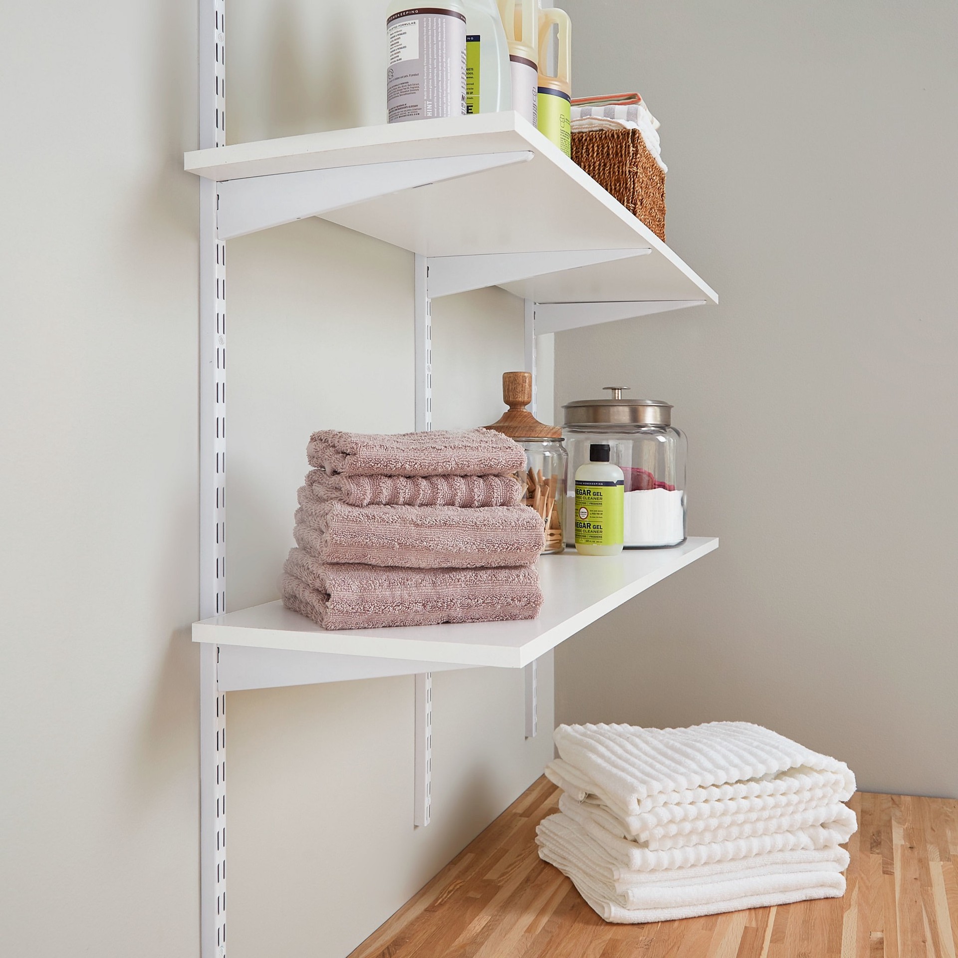 slide 2 of 6, Rubbermaid 11.8-in D x 35.8-in L White Laminate Rectangular Shelf board, 1 ct
