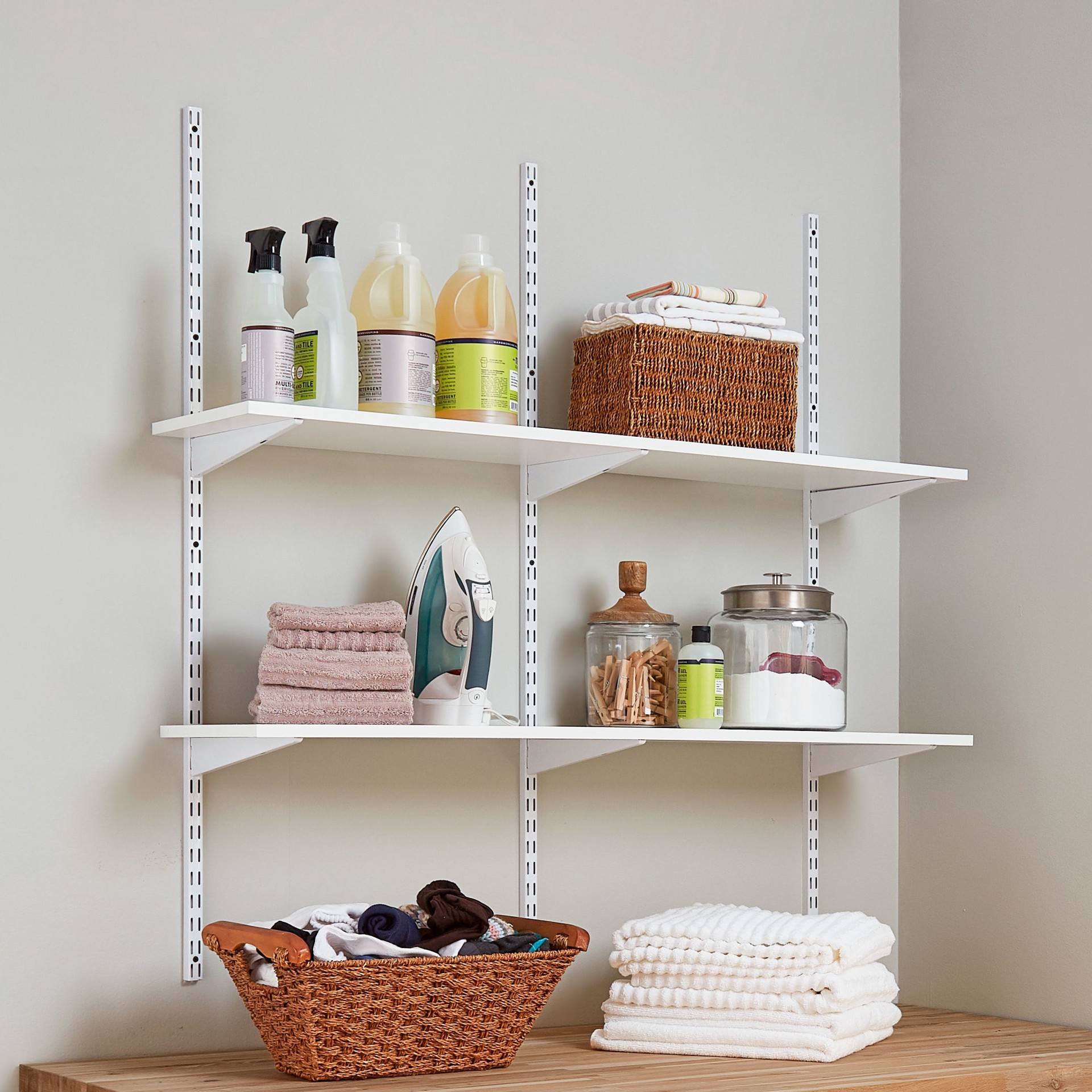 slide 5 of 6, Rubbermaid 9.8-in D x 35.8-in L White Laminate Rectangular Shelf board, 1 ct