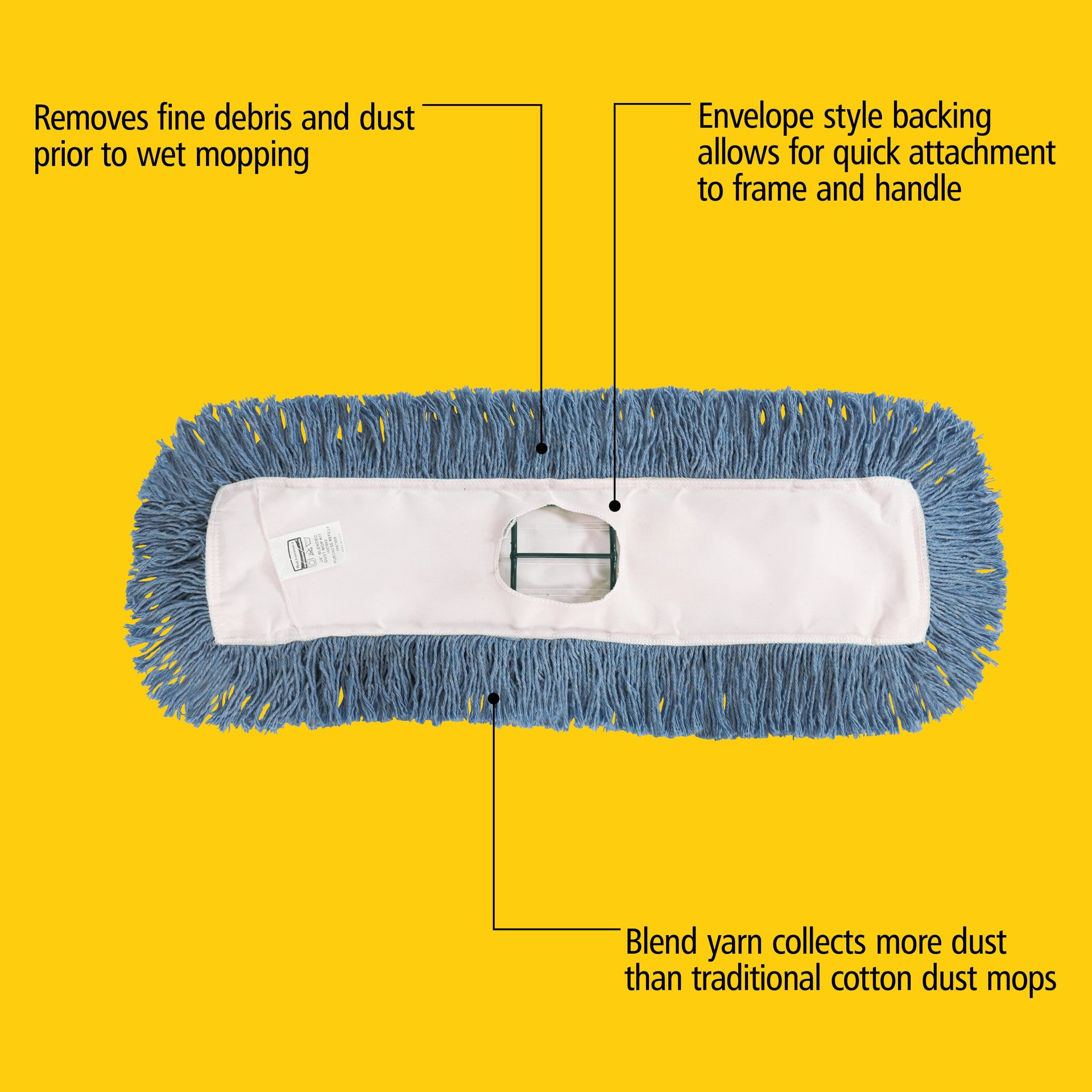 slide 3 of 6, Rubbermaid Commercial Products Cotton/Synthetic blend Replacement Head, 1 ct