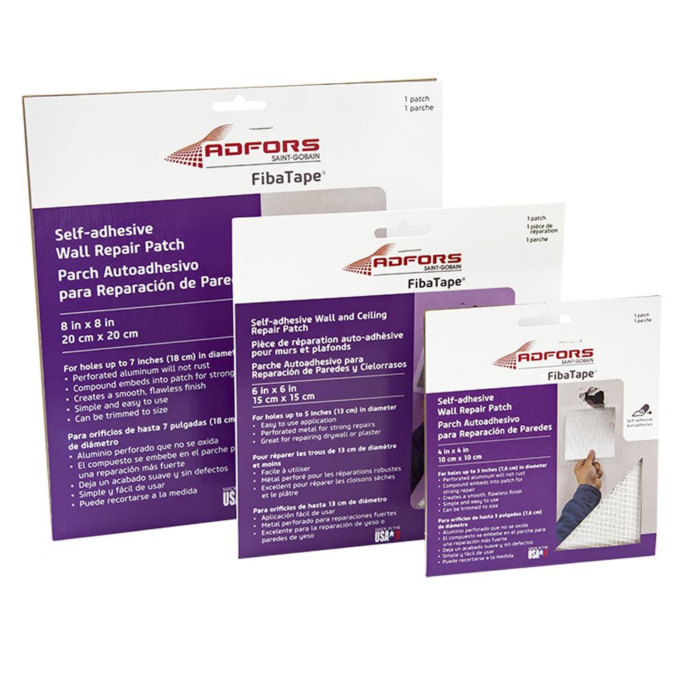 slide 2 of 4, Saint-Gobain ADFORS Aluminum 4-in x 4-in Drywall Repair Patch 24 -Pack, 1 ct