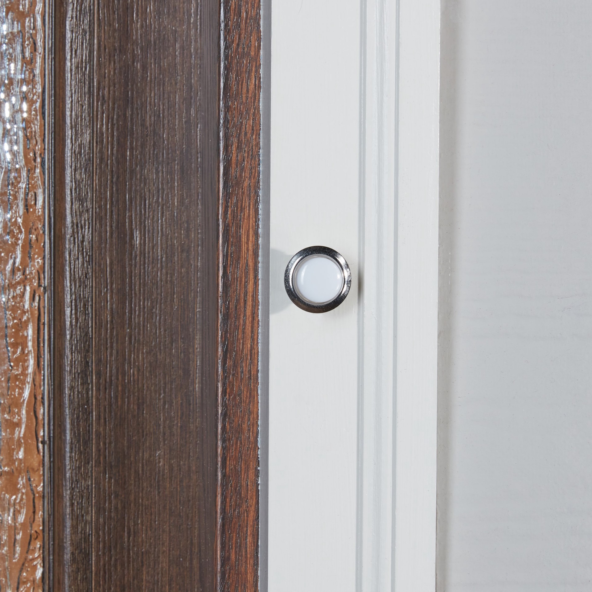 slide 2 of 3, Utilitech Wired Lighted Silver Doorbell Button, 1 ct