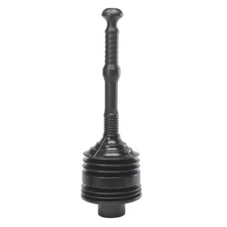 Project Source 4-in Black Plastic Bellows Plunger 11.75-in Handle