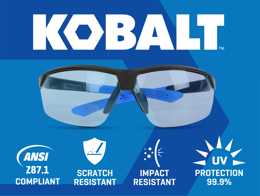 slide 2 of 6, Kobalt Clear Anti-scratch Plastic Safety Glasses, 1 ct