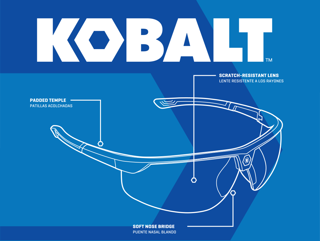 slide 3 of 6, Kobalt Clear Anti-scratch Plastic Safety Glasses, 1 ct
