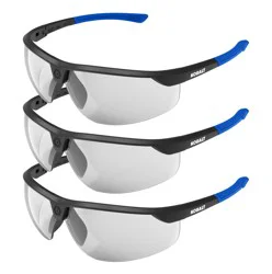 Kobalt 3 Pack Clear Anti-scratch Plastic Safety Glasses