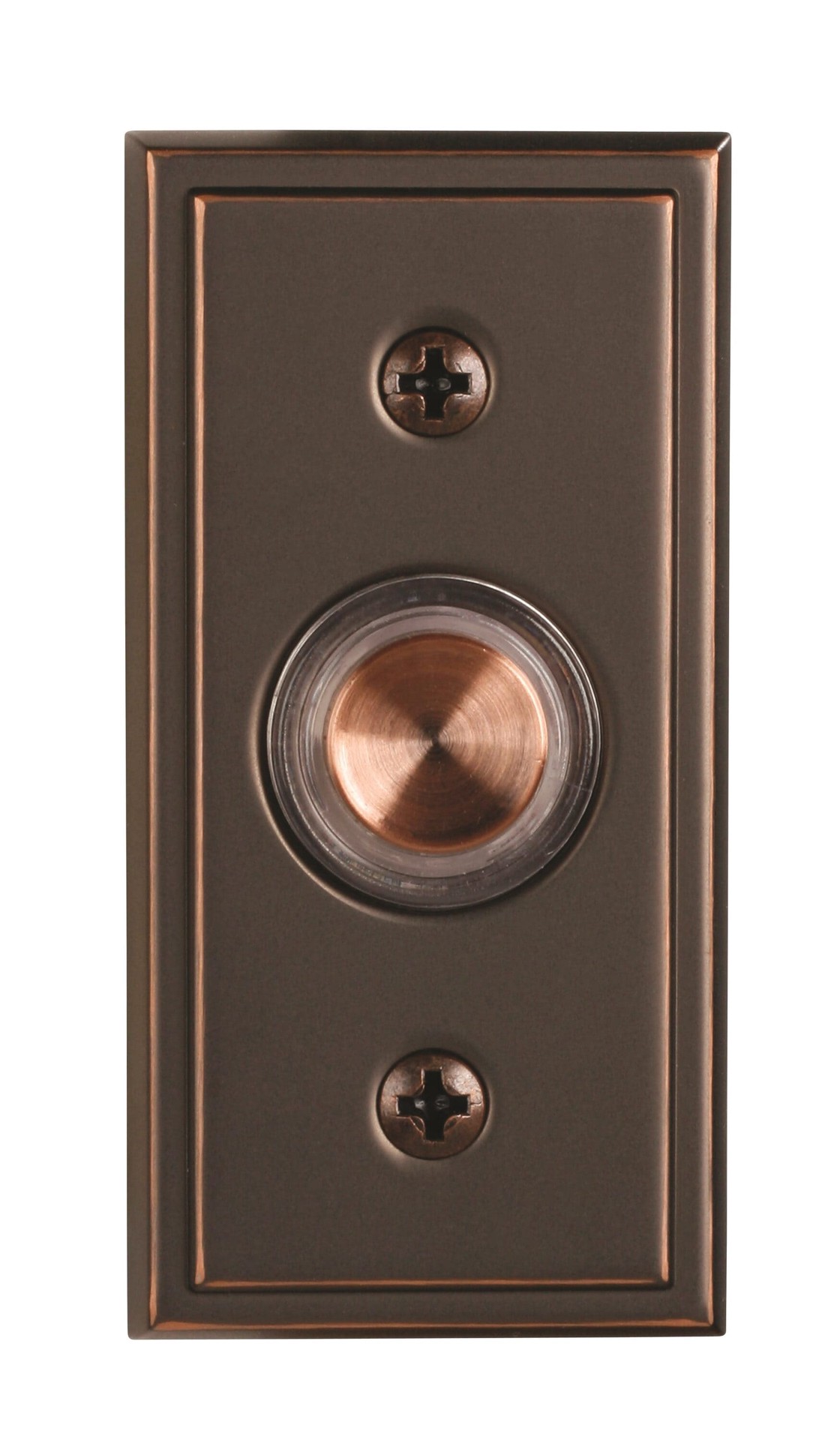 slide 1 of 1, Style Selections Wired Lighted Bronze Doorbell Button, 1 ct