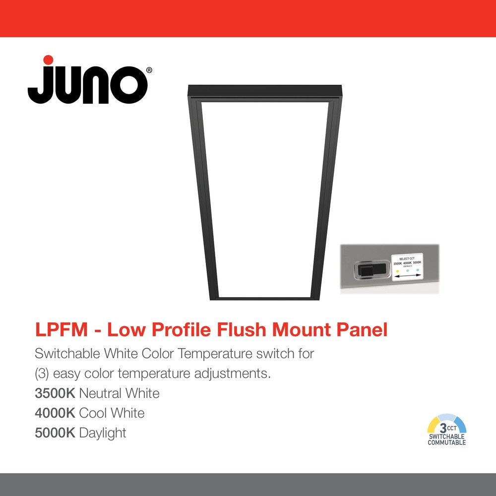 slide 3 of 6, Juno 1-ft x 4-ft Soft White LED Panel Light, 1 ct