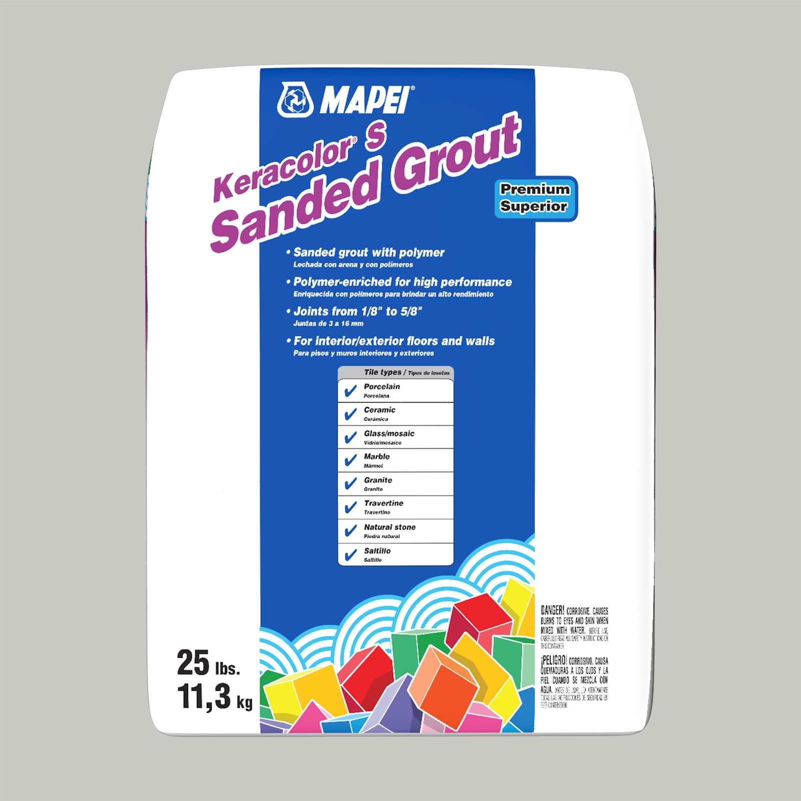 slide 1 of 6, MAPEI Keracolor Warm Gray #5093 Sanded Grout (25-lb), 1 ct