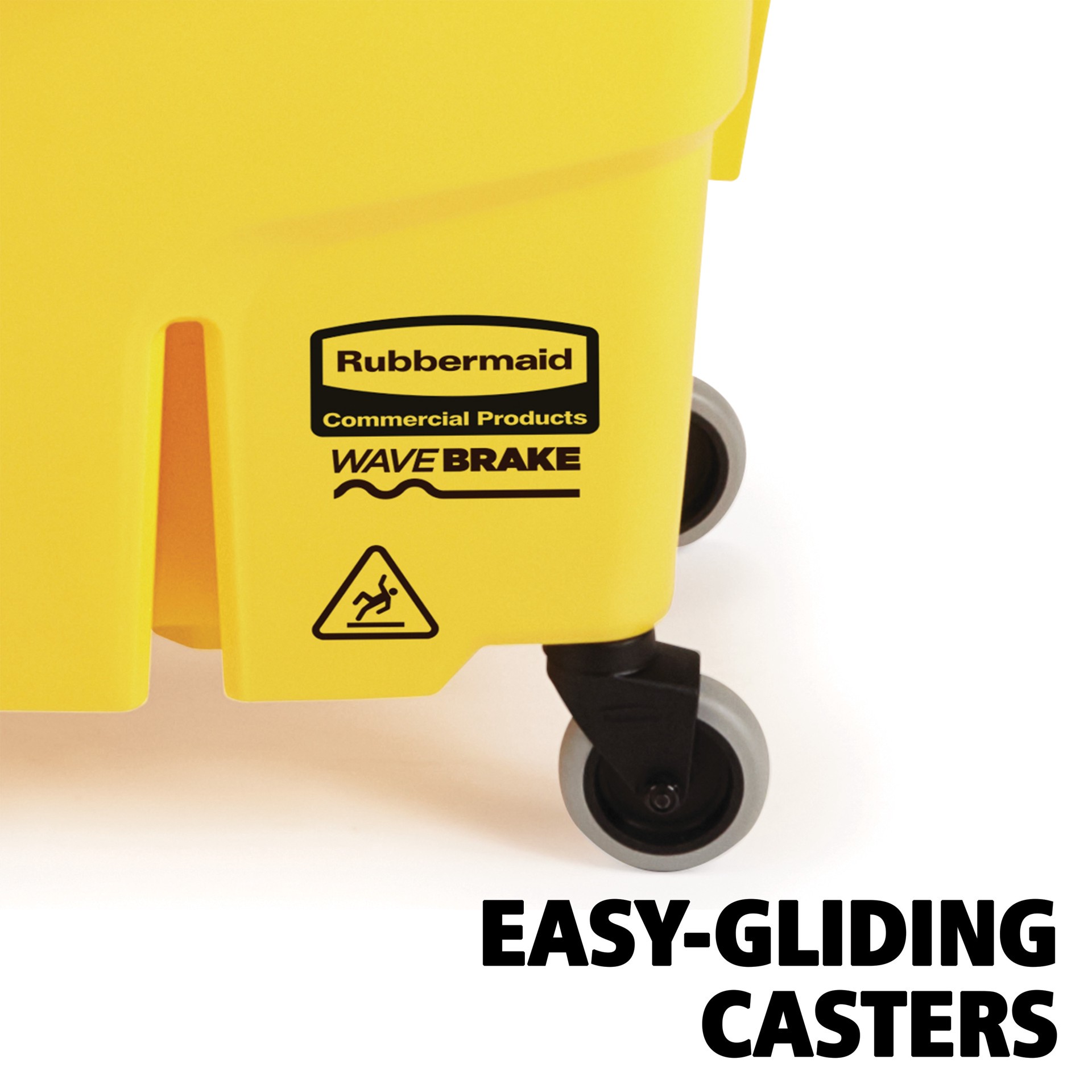 slide 4 of 6, Rubbermaid Commercial Products 35-qt Wavebrake Mop Bucket with Drain, 1 ct