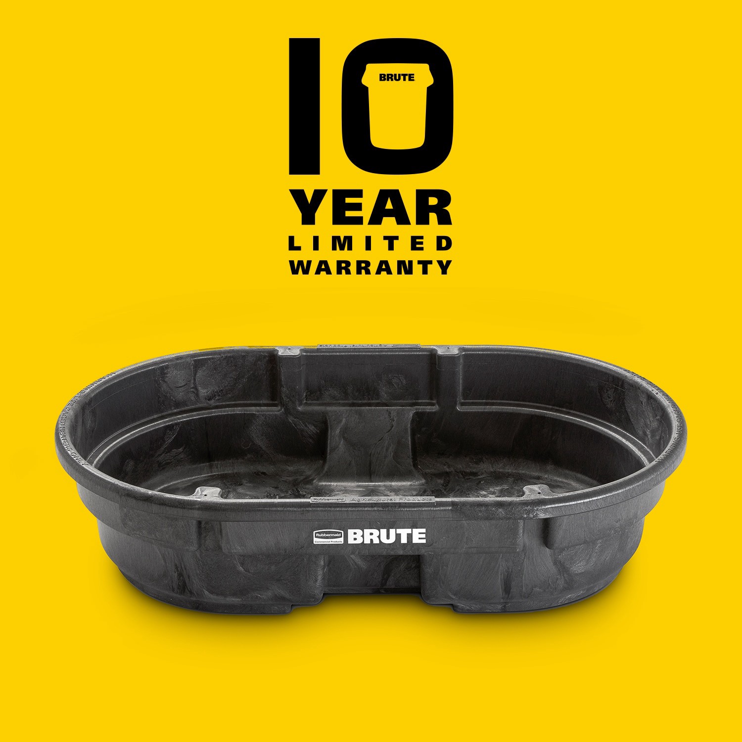 slide 3 of 6, Rubbermaid Commercial Products 50-Gallon Black Polyresin Stock Tank, 1 ct