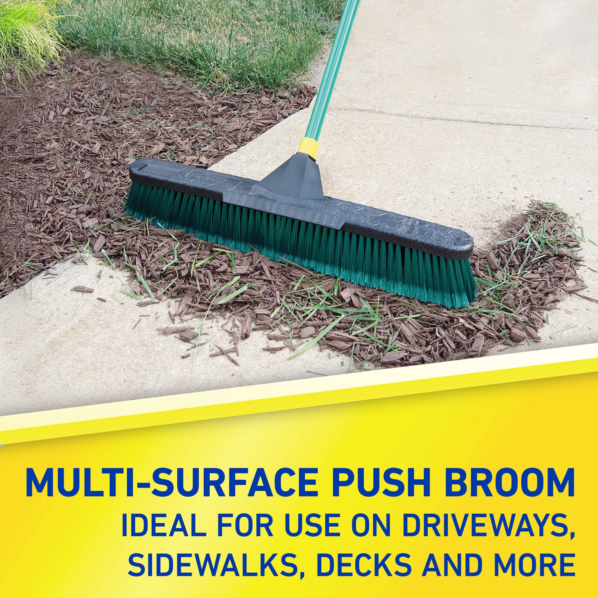 slide 2 of 4, Quickie 24-in Poly fiber Rough surface All-purpose Push Broom, 1 ct