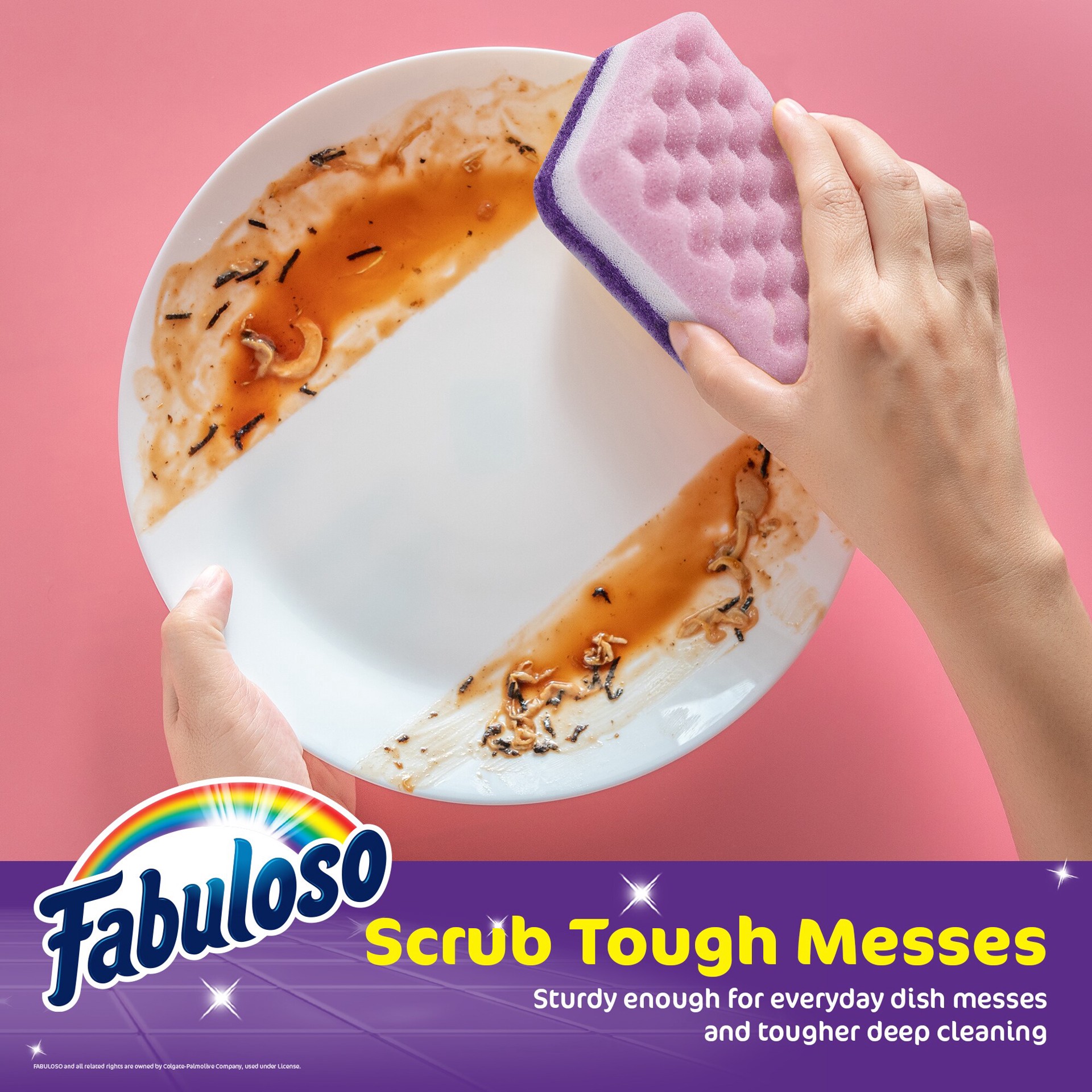 slide 3 of 6, Fabuloso Sponges Purple 6 CT Cellulose Sponge with scouring pad 6 -Pack, 1 ct