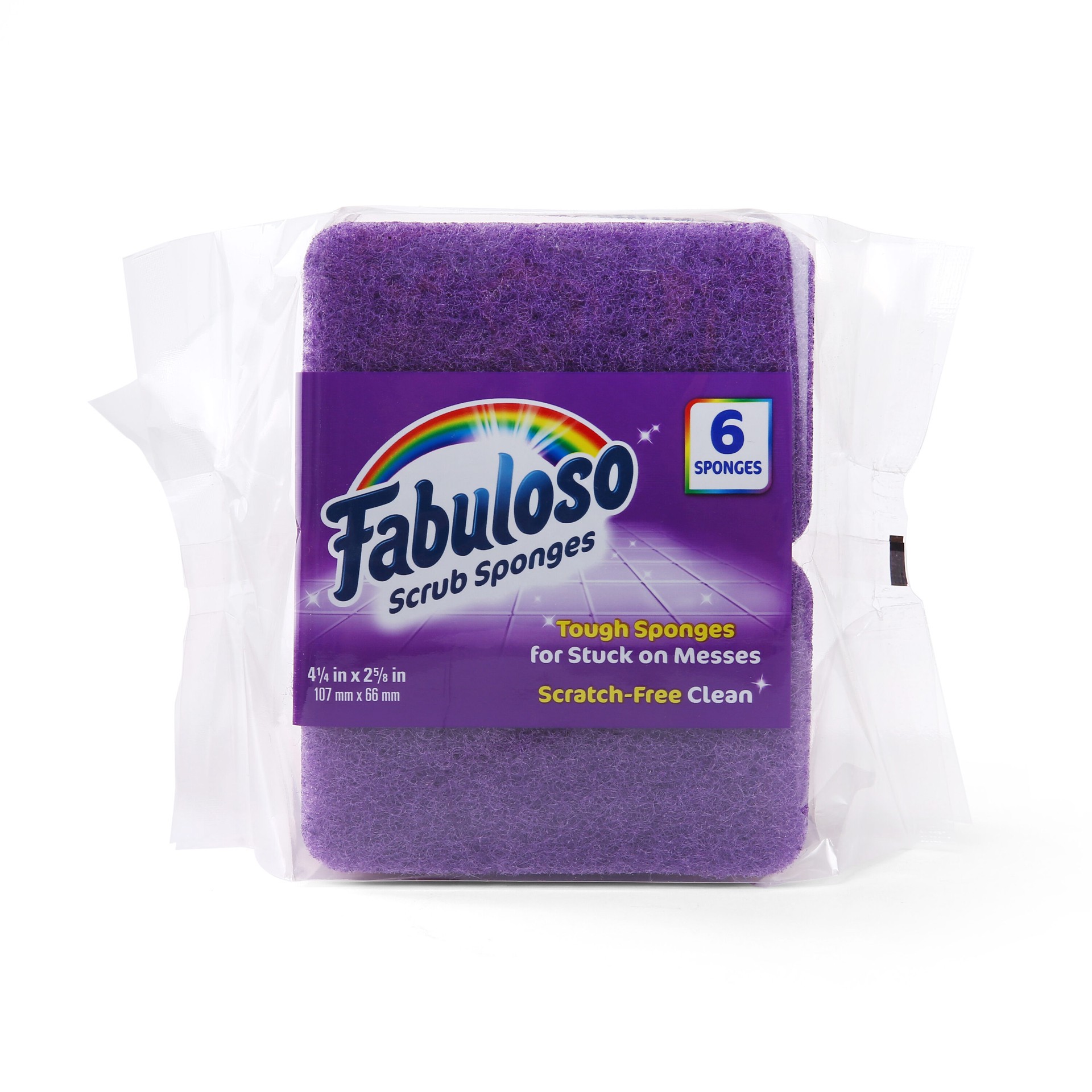 slide 1 of 6, Fabuloso Sponges Purple 6 CT Cellulose Sponge with scouring pad 6 -Pack, 1 ct