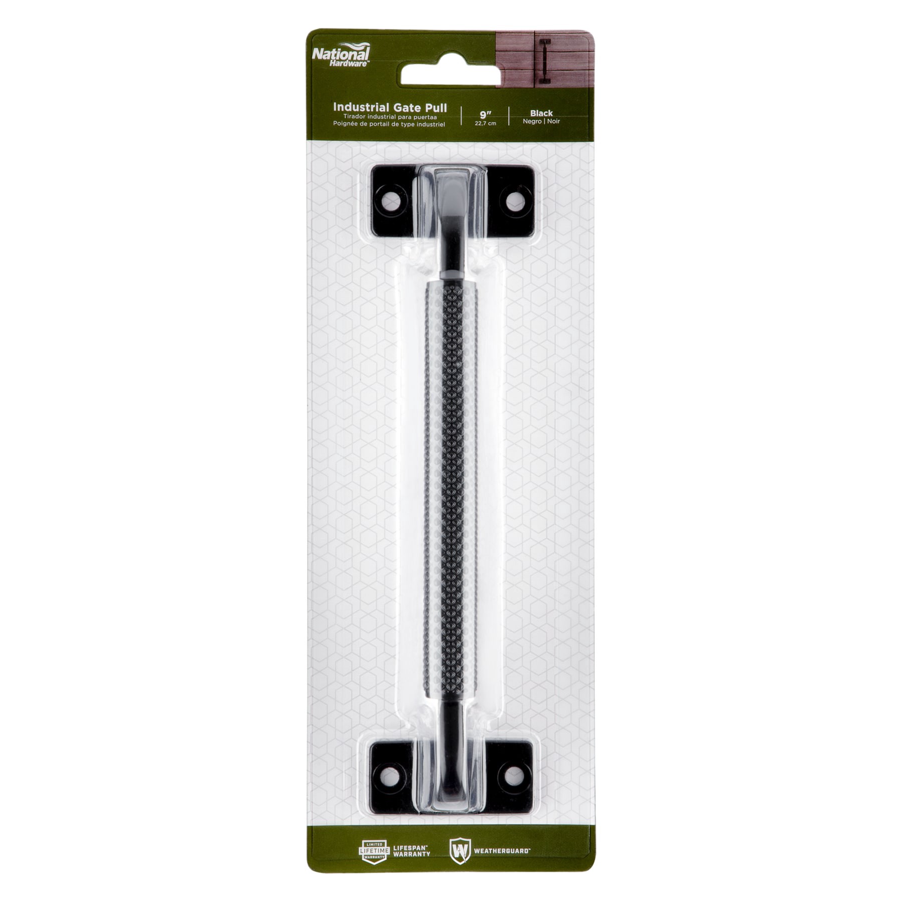 slide 5 of 6, National Hardware 2-1/8-in Black Gate pull, 1 ct