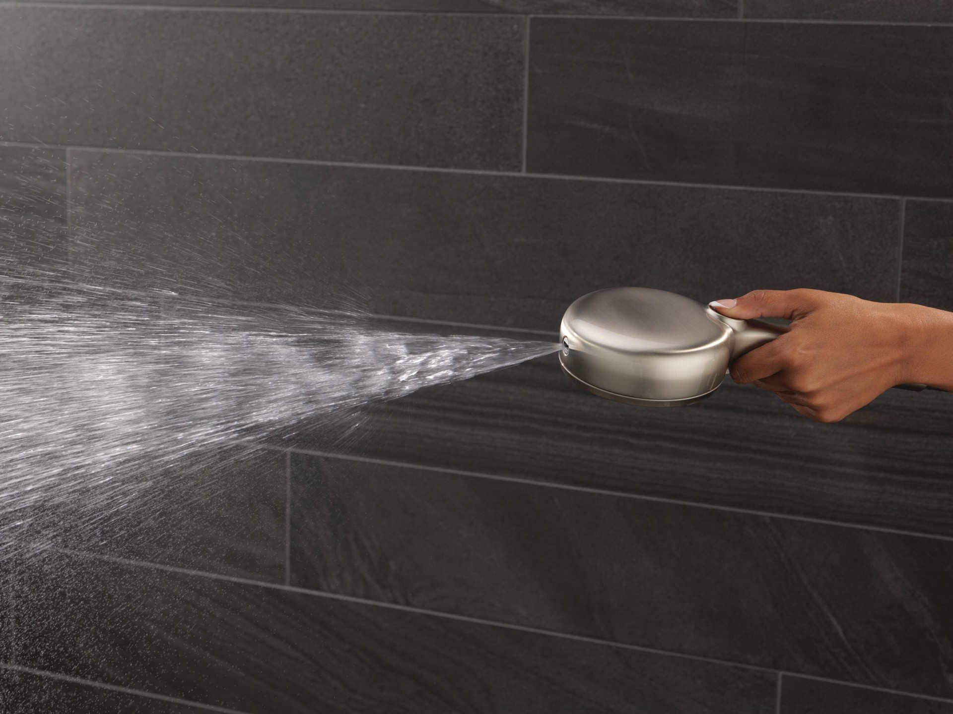 slide 2 of 6, Delta ProClean 6.0 -Spray Spotshield Brushed Nickel 4.5-in Round High Pressure Handheld Shower Head 2.5 GPM, 1 ct