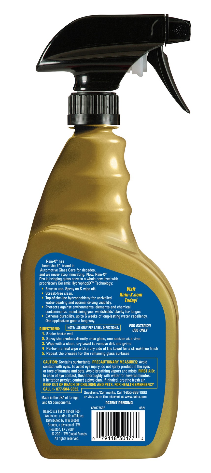 slide 2 of 6, Rain-X 2-in-1 23 -oz Pump spray Glass Cleaner, 1 ct