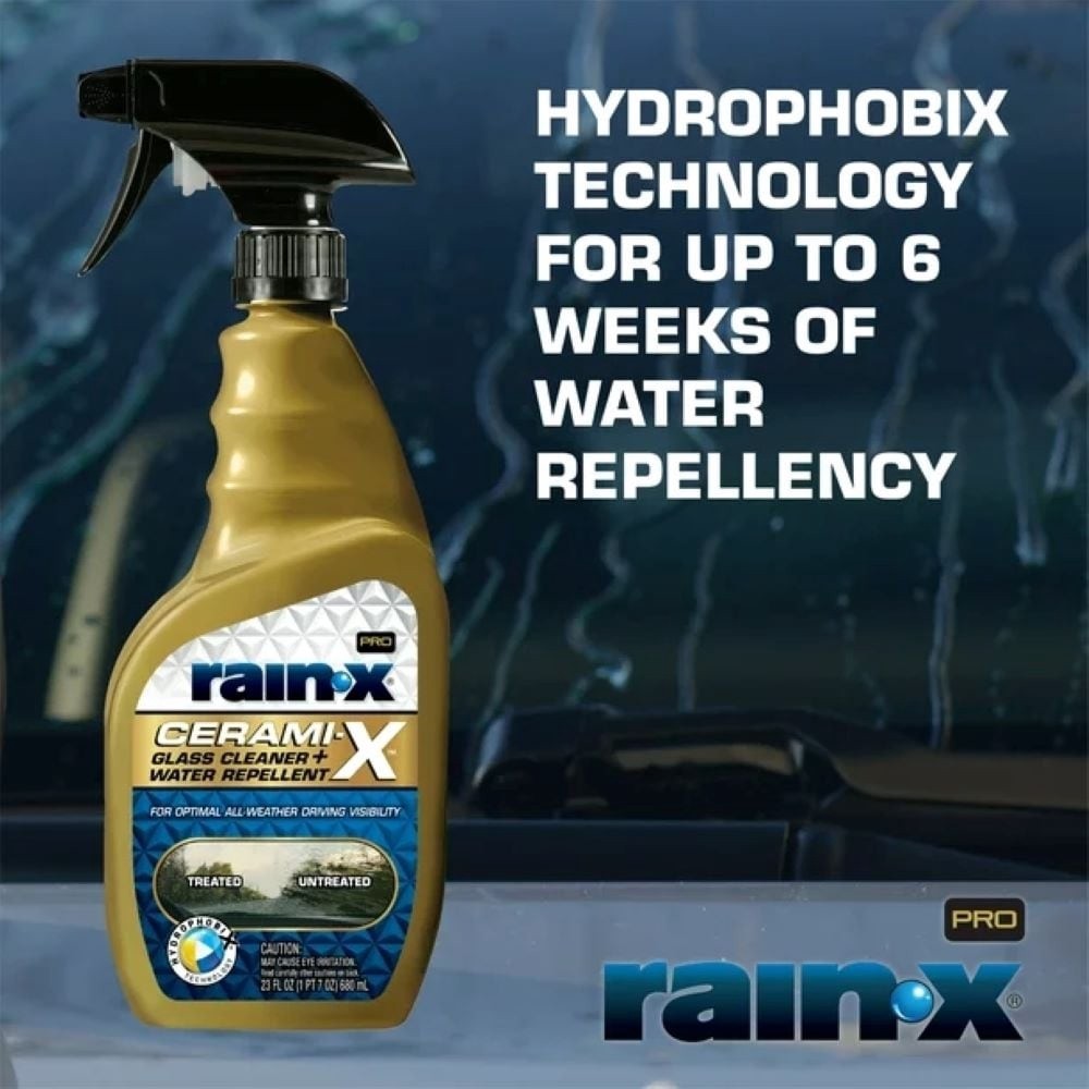 slide 4 of 6, Rain-X 2-in-1 23 -oz Pump spray Glass Cleaner, 1 ct
