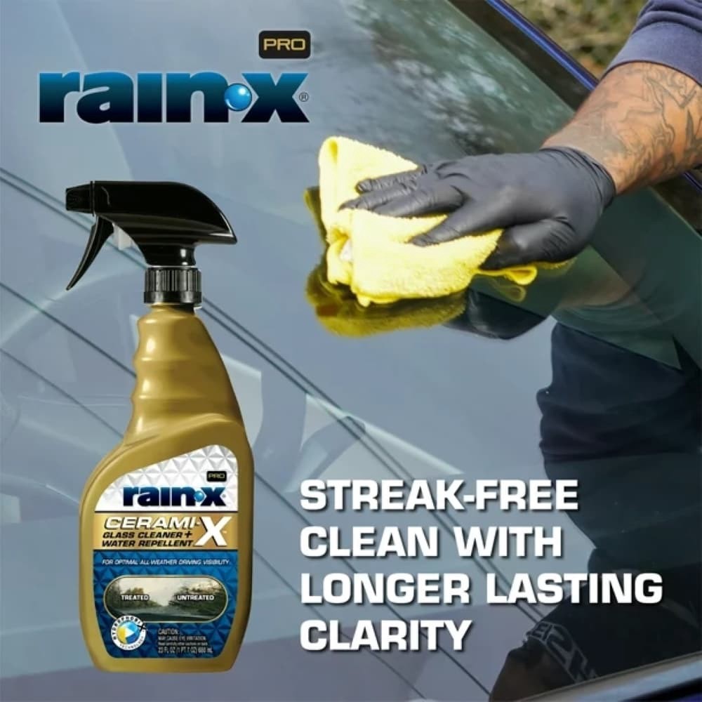 slide 5 of 6, Rain-X 2-in-1 23 -oz Pump spray Glass Cleaner, 1 ct