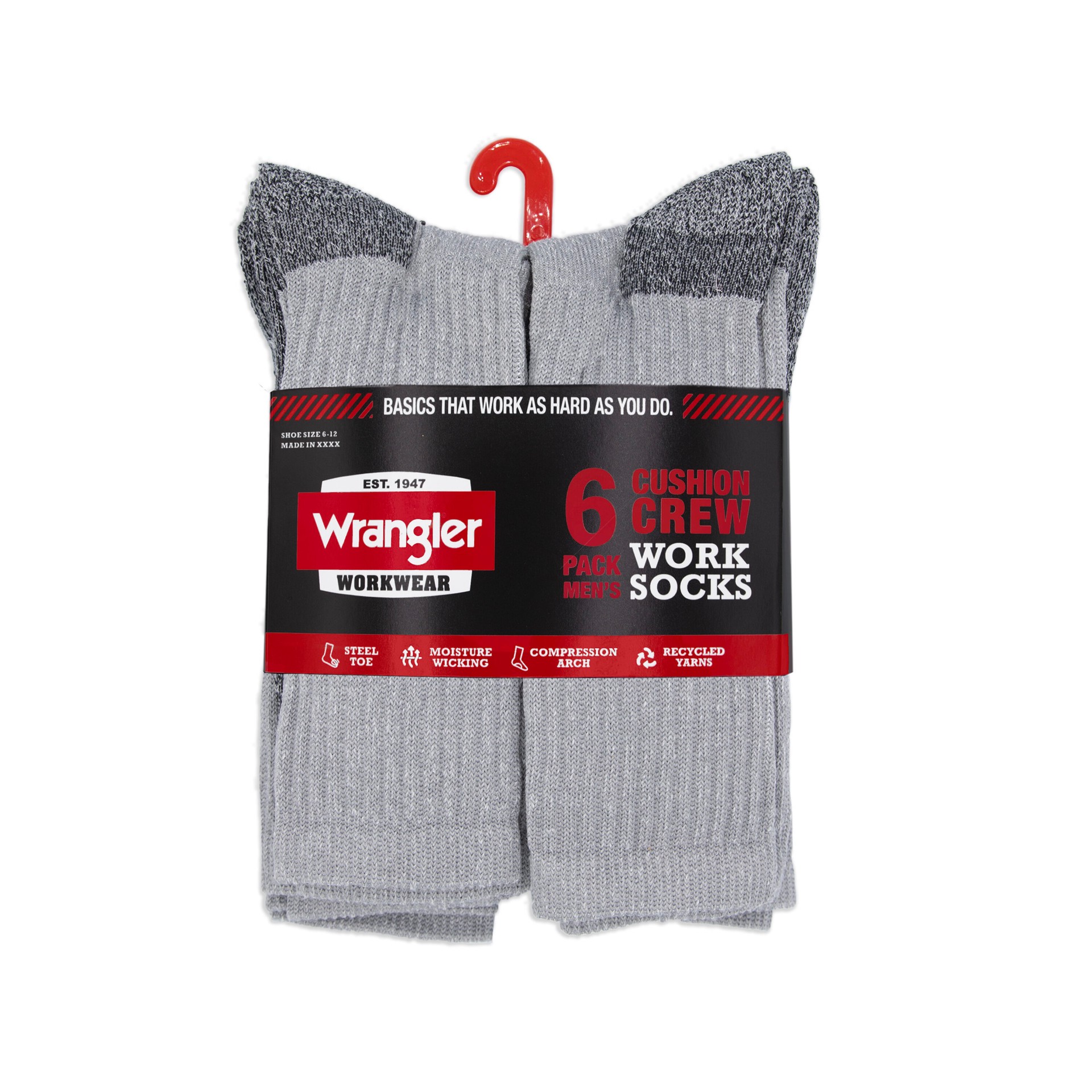slide 1 of 6, Wrangler Men's Polyester blend 6 -Pack, 1 ct