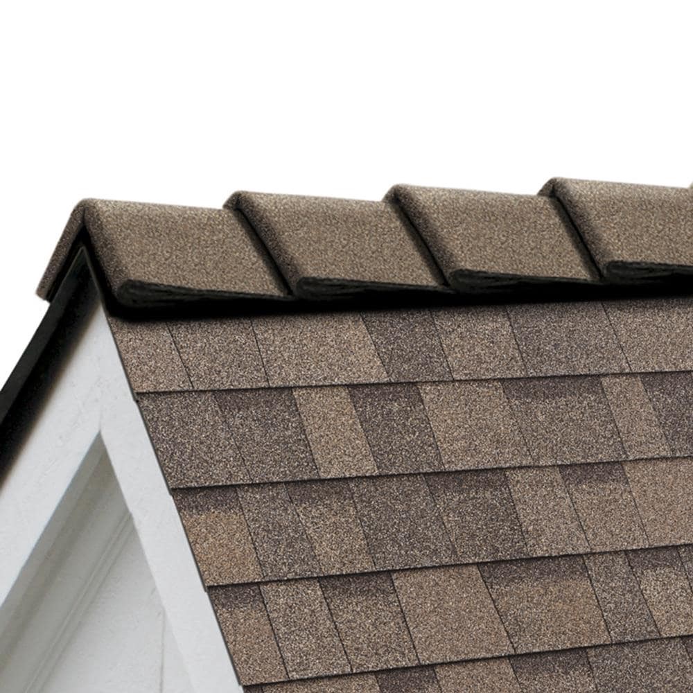 slide 1 of 6, Owens Corning DecoRidge 10In. Forest Brown Hip Ridge Roof Shingles ( 20-lin ft per Bundle ), 1 ct