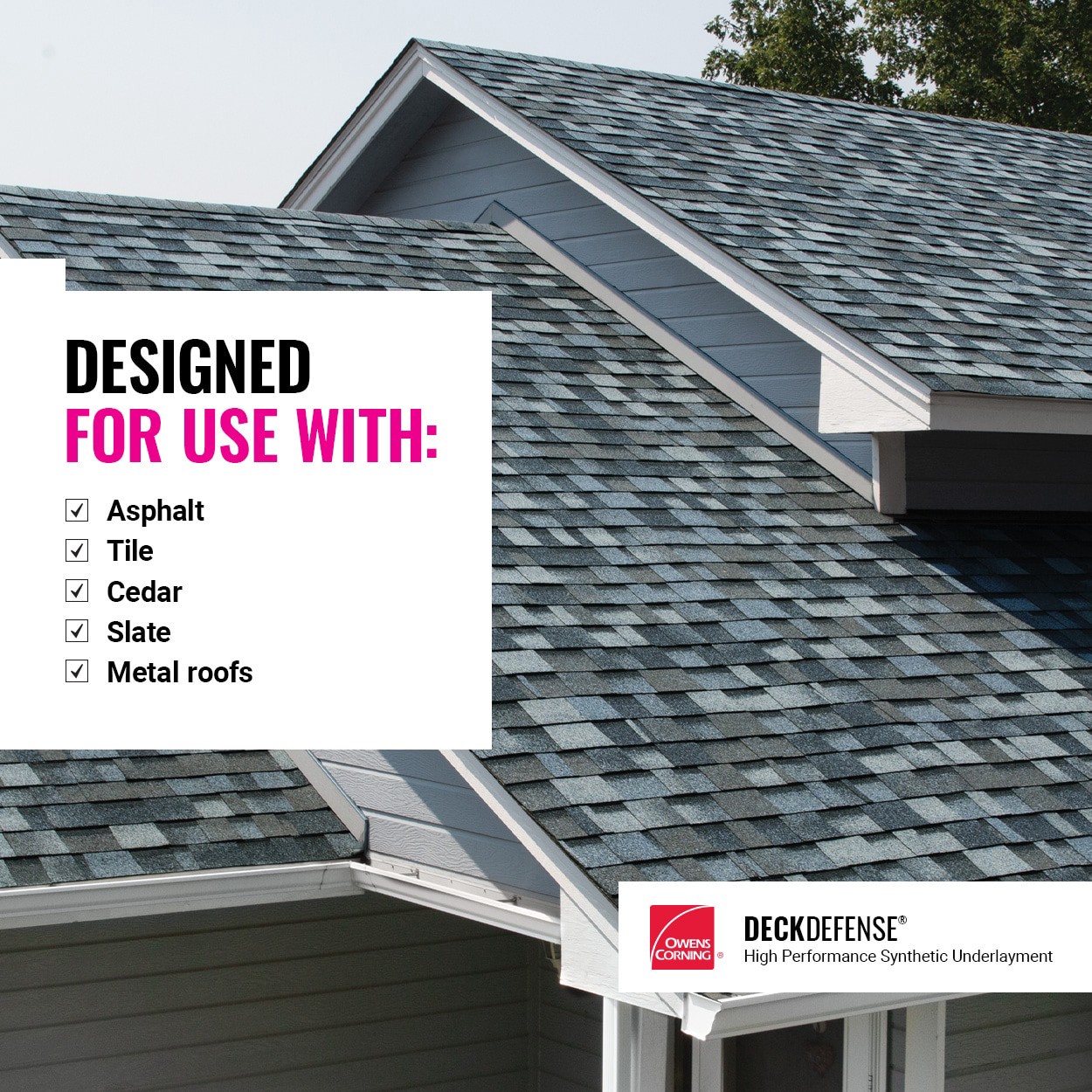 slide 6 of 6, Owens Corning Deck Defense 42-in x 286-ft 1001-sq ft Synthetic Roof Underlayment, 1 ct