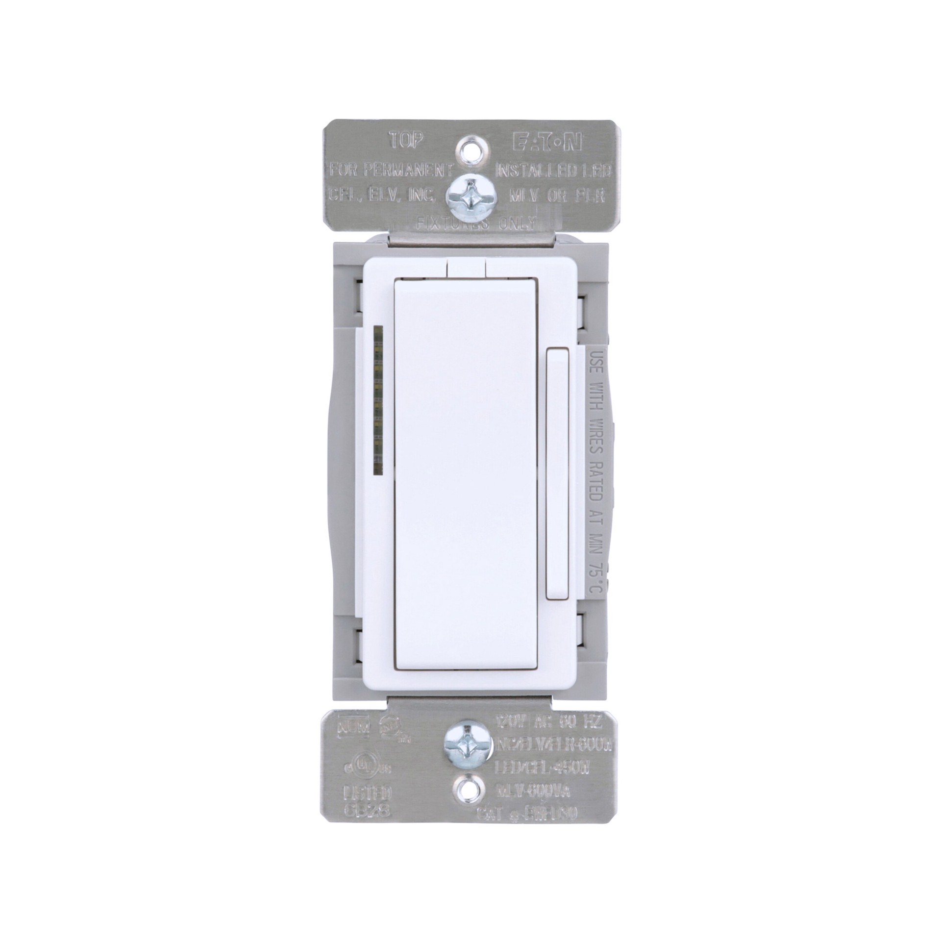 slide 3 of 6, Eaton Wi-Fi Smart Single-pole/3-way Smart Compatible LED Decorator Master Dimmer White/Light Almond/Ivory, 1 ct