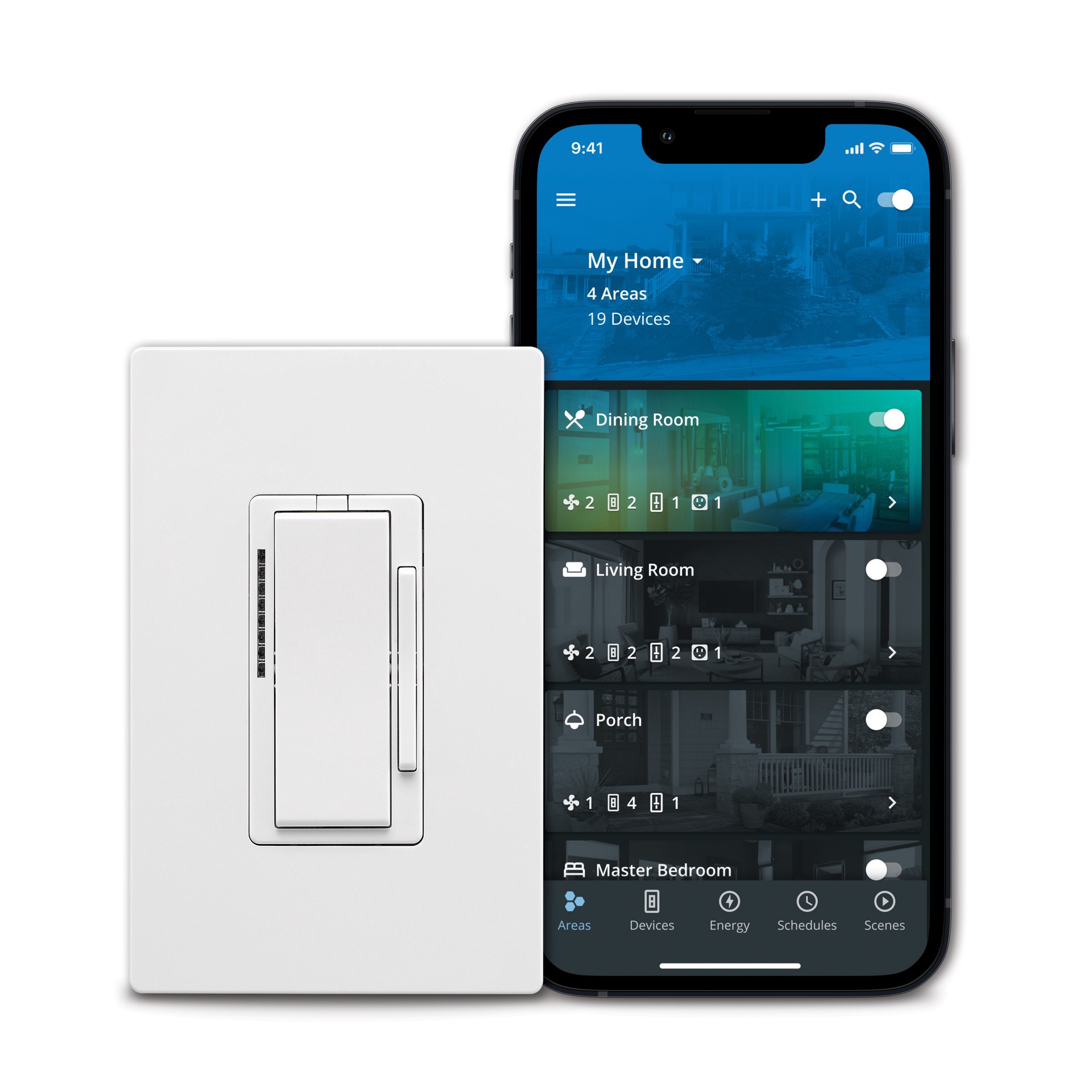 slide 1 of 6, Eaton Wi-Fi Smart Single-pole/3-way Smart Compatible LED Decorator Master Dimmer White/Light Almond/Ivory, 1 ct