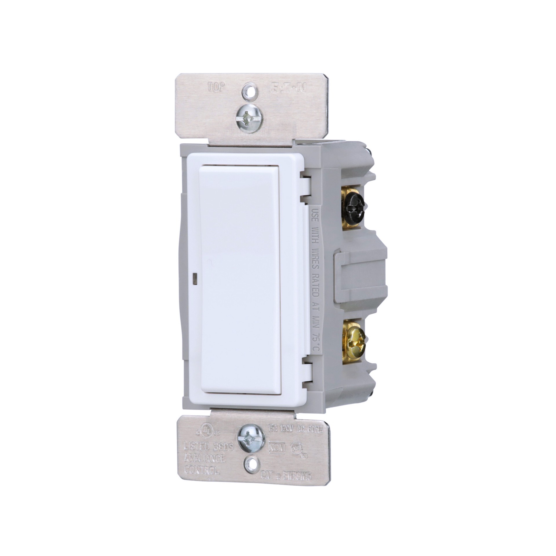 slide 4 of 6, Eaton Wi-Fi Smart 15-amp Single-pole/3-way Rocker Master Smart Compatible Light Switch , White/Light Almond/Ivory, 1 ct