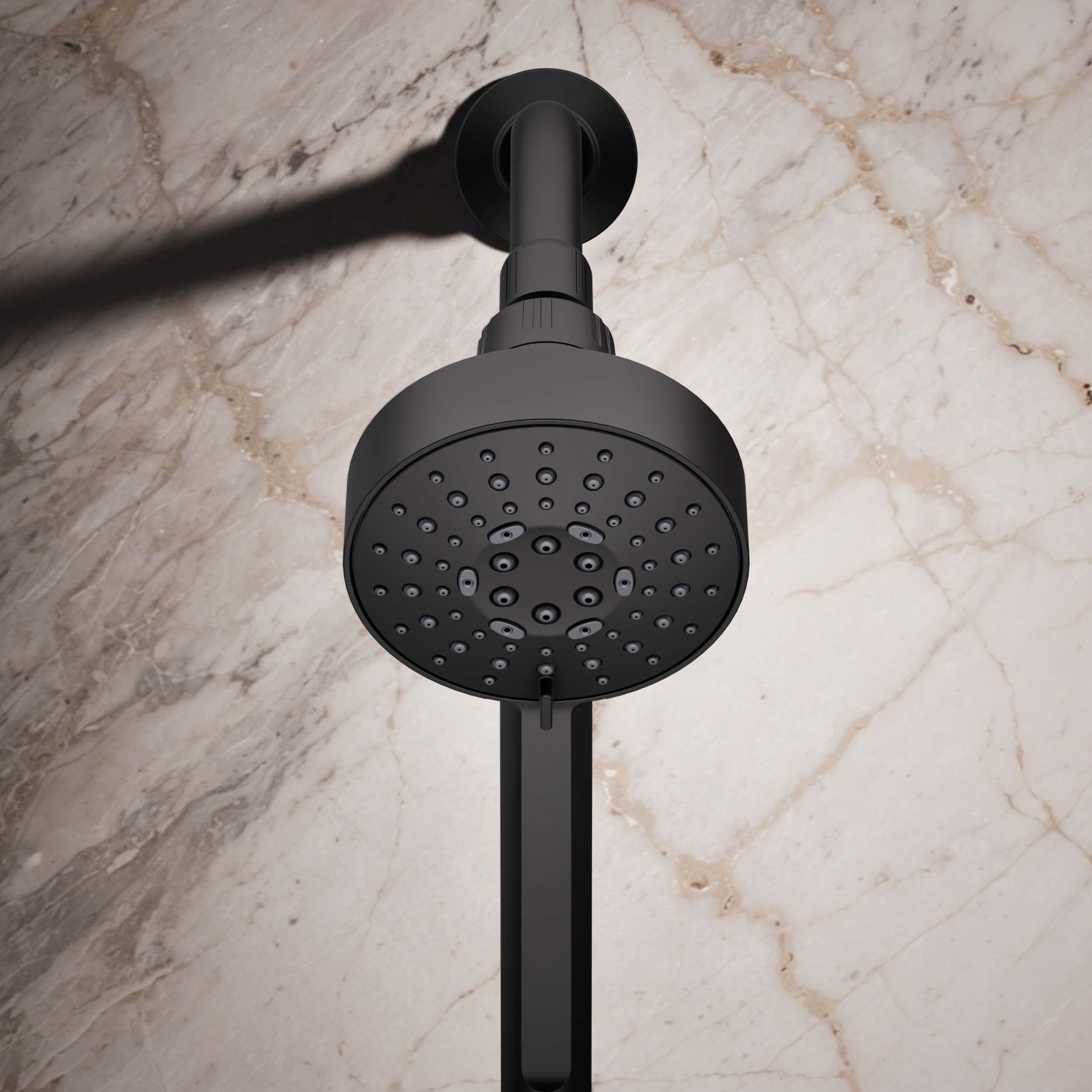 slide 5 of 6, KOHLER Premise 3 -Spray Matte Black 4.31-in Round Handheld Shower Head 1.75 GPM, 1 ct