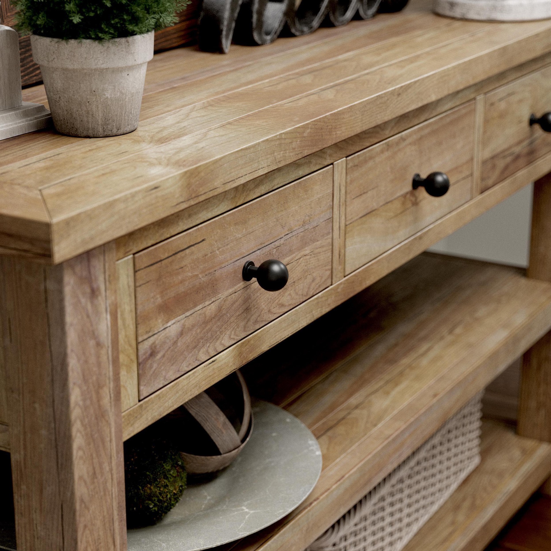 slide 2 of 6, allen + roth Orin 1-1/8-in Matte Black Round Modern Cabinet Knob, 1 ct