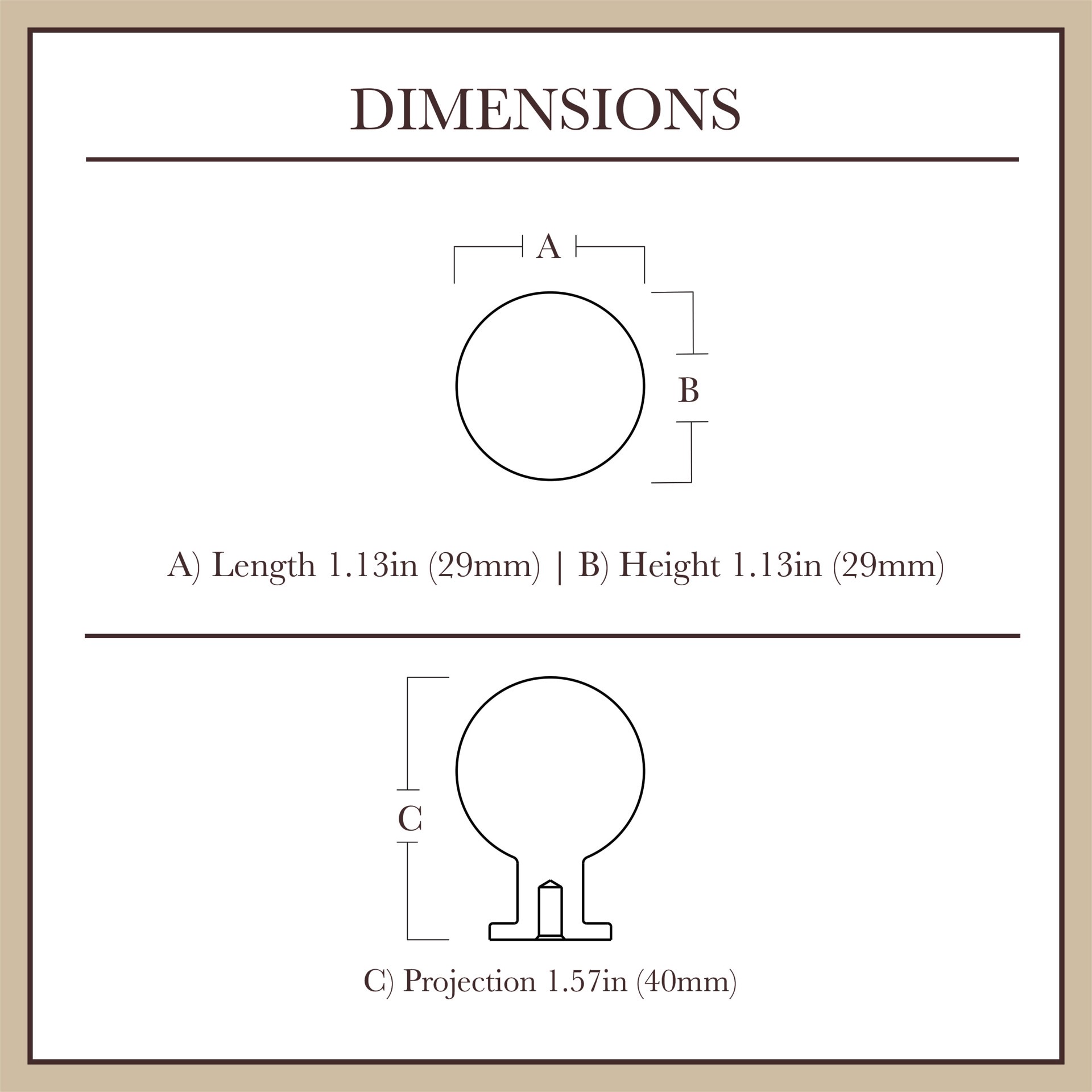 slide 5 of 6, allen + roth Orin 1-1/8-in Matte Black Round Modern Cabinet Knob, 1 ct