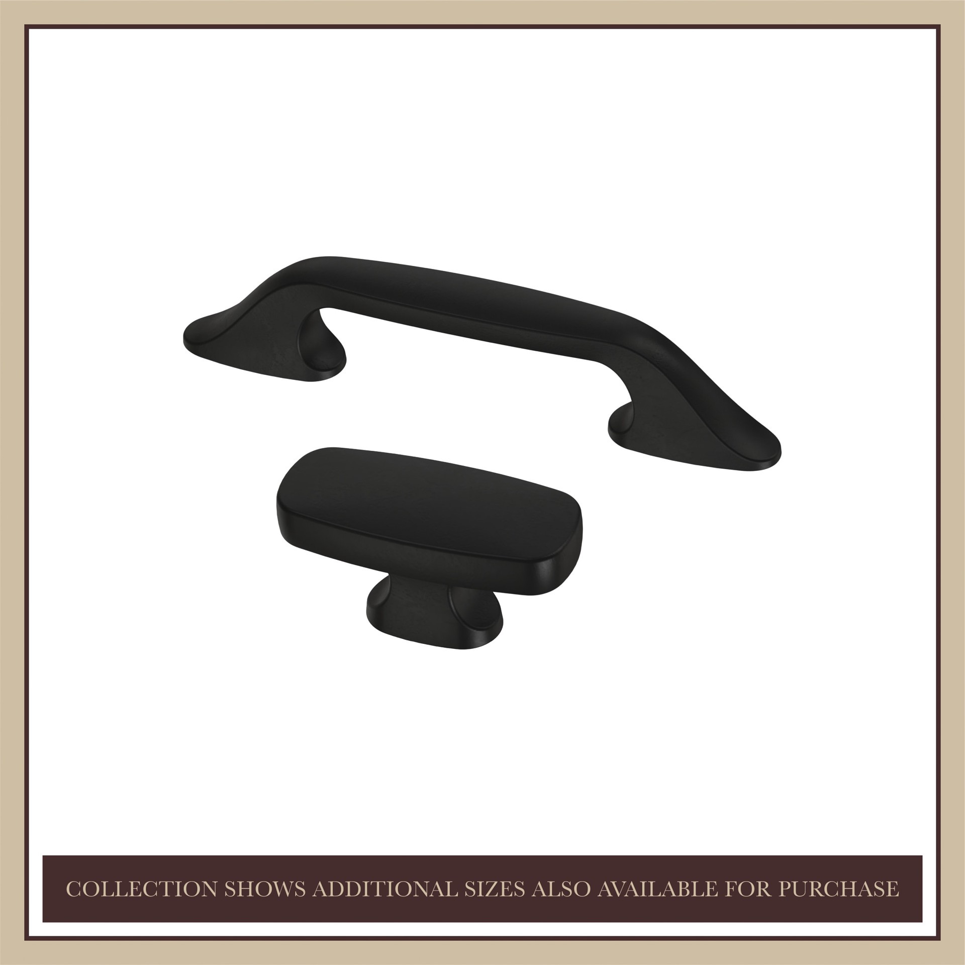 slide 3 of 6, allen + roth Tybalt 3-in or 3-3/4-in , 76mm or 96mm Center to Center Matte Black Dual Mount Rectangular Bar Drawer Pull, 1 ct