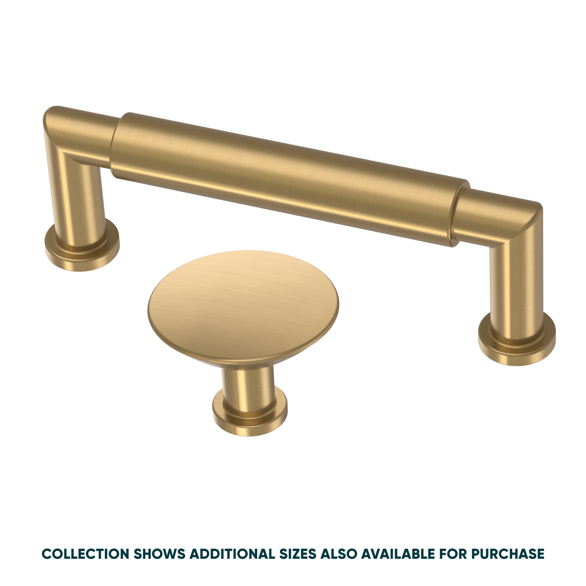 slide 3 of 6, Origin 21 Thora 1-3/16-in Brushed Brass Round Cabinet Knob, 1 ct