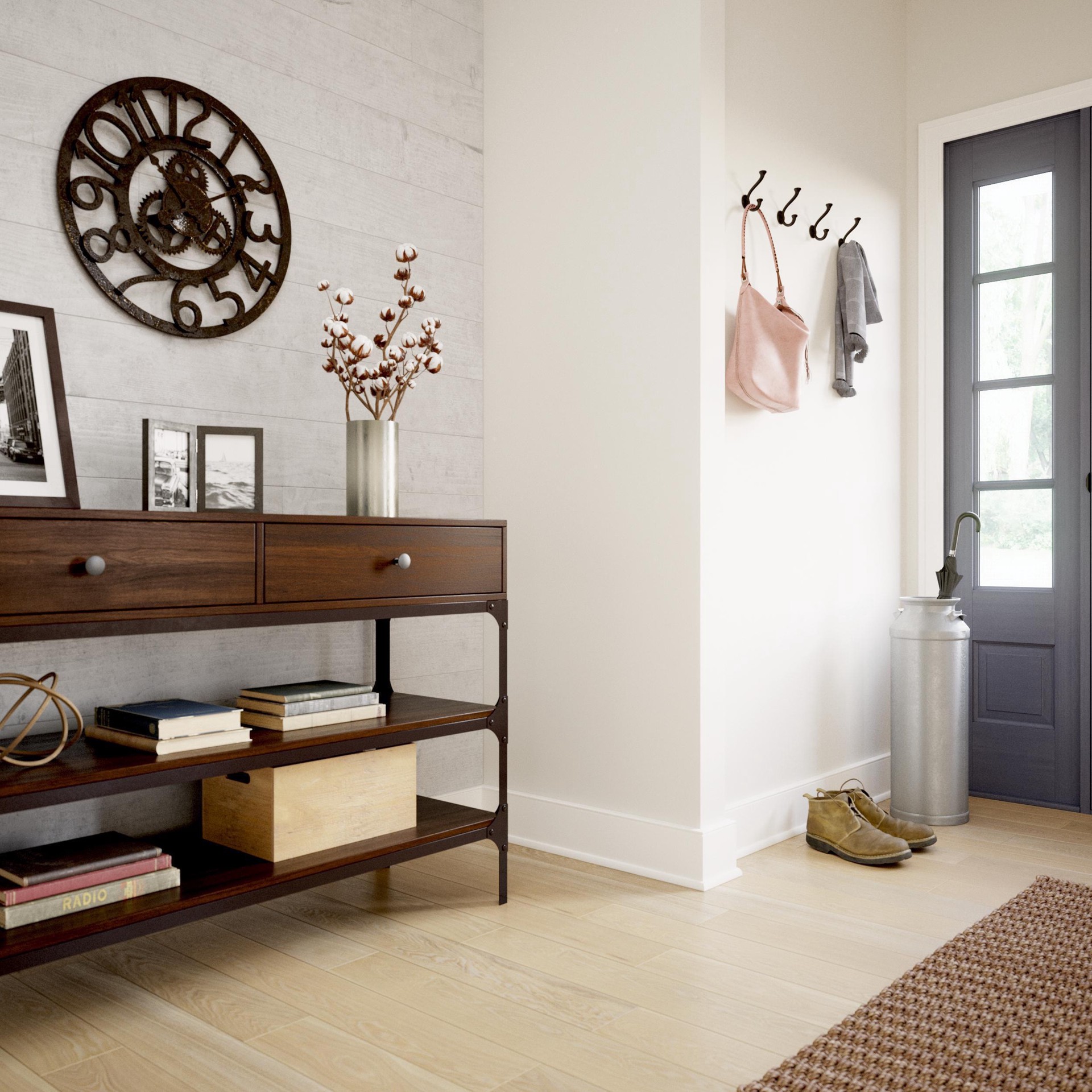 slide 4 of 6, allen + roth 1 -Hook 1.41-in x 1.41-in H Matte Black Decorative Wall Hook ( 25-lb Capacity), 1 ct