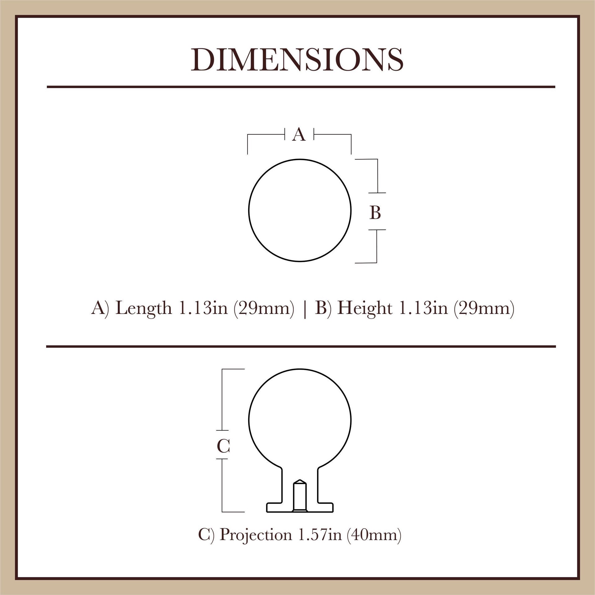slide 6 of 6, allen + roth Orin 1-1/8-in Brushed Brass Round Modern Cabinet Knob, 1 ct