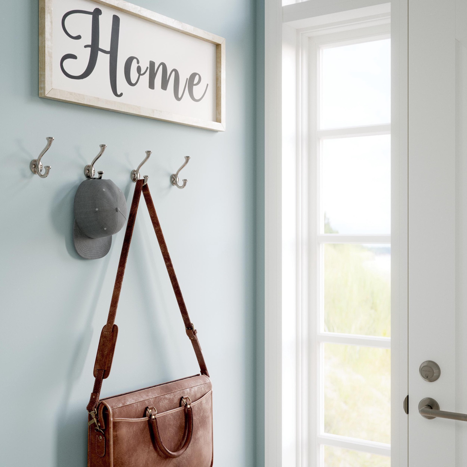 slide 2 of 6, allen + roth 1 -Hook 1.41-in x 1.41-in H Satin Nickel Decorative Wall Hook ( 25-lb Capacity), 1 ct