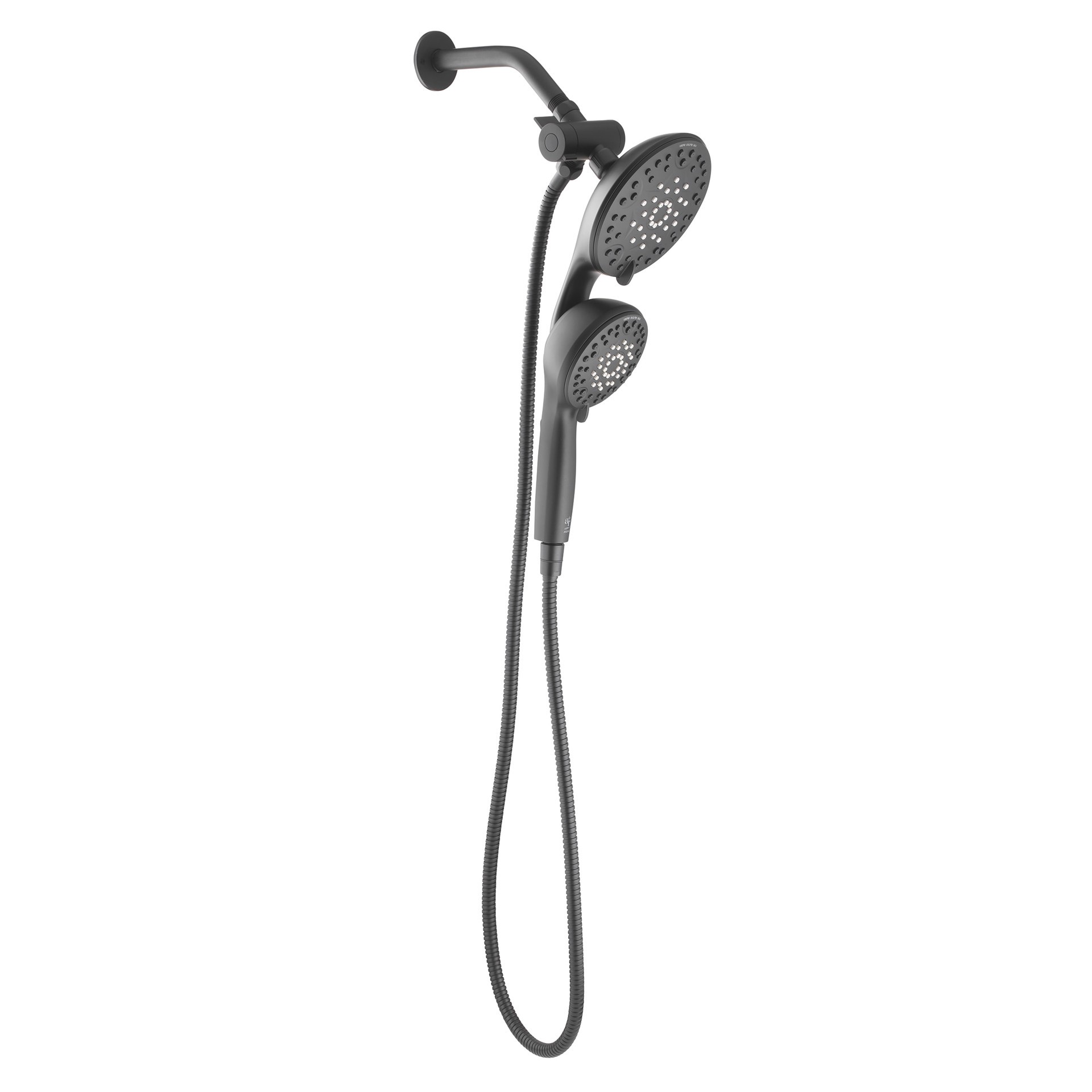 slide 2 of 6, allen + roth Galway 6 -Spray Matte Black 5-in Round Shower Head with Handheld Combo 1.8 GPM, 1 ct