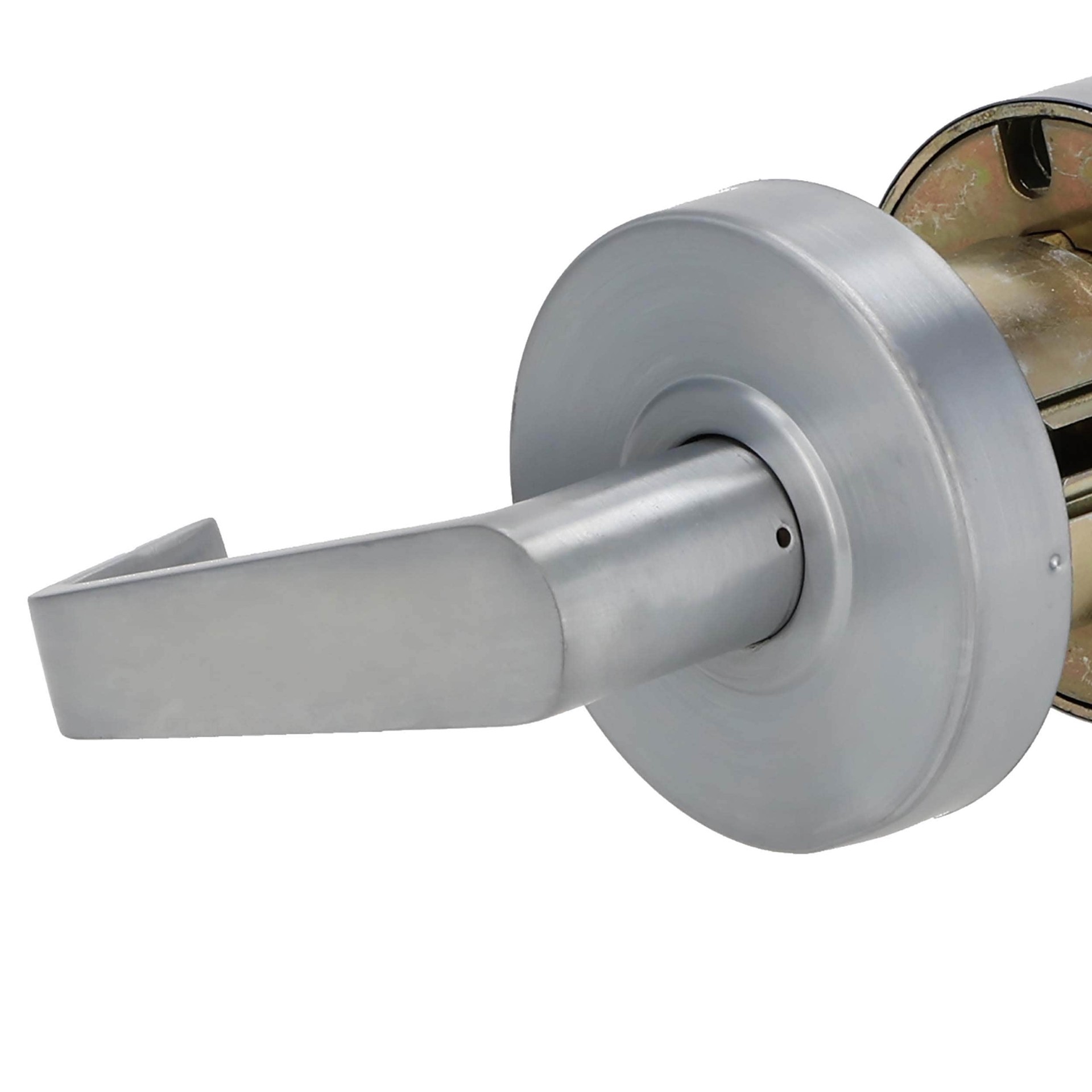 slide 3 of 5, L.I.F Industries Commercial LIFE Security Products Silver Interior or Exterior Storeroom Door Handle, 1 ct