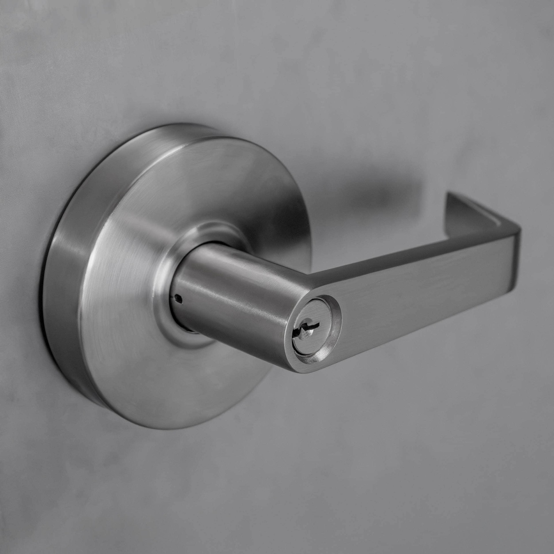 slide 4 of 5, L.I.F Industries Commercial LIFE Security Products Silver Interior or Exterior Storeroom Door Handle, 1 ct