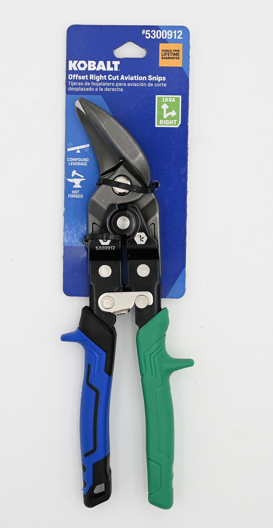 slide 2 of 5, Kobalt 60Crv Right cut Offset Snips, 1 ct