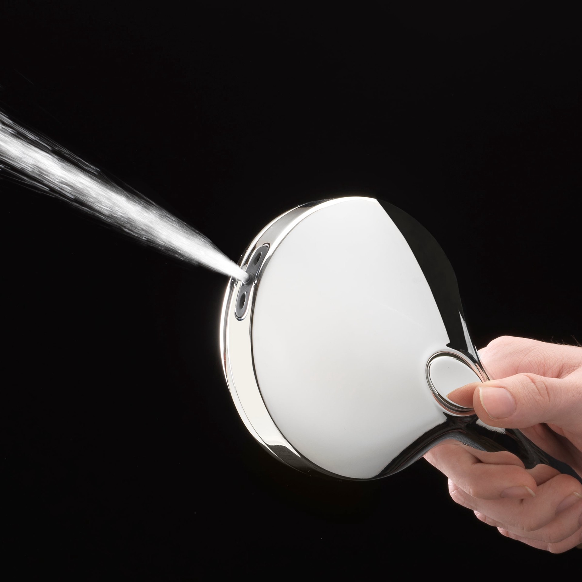 slide 2 of 6, allen + roth Nevis 6 -Spray Chrome 4-in Round Handheld Shower Head 1.8 GPM, 1 ct