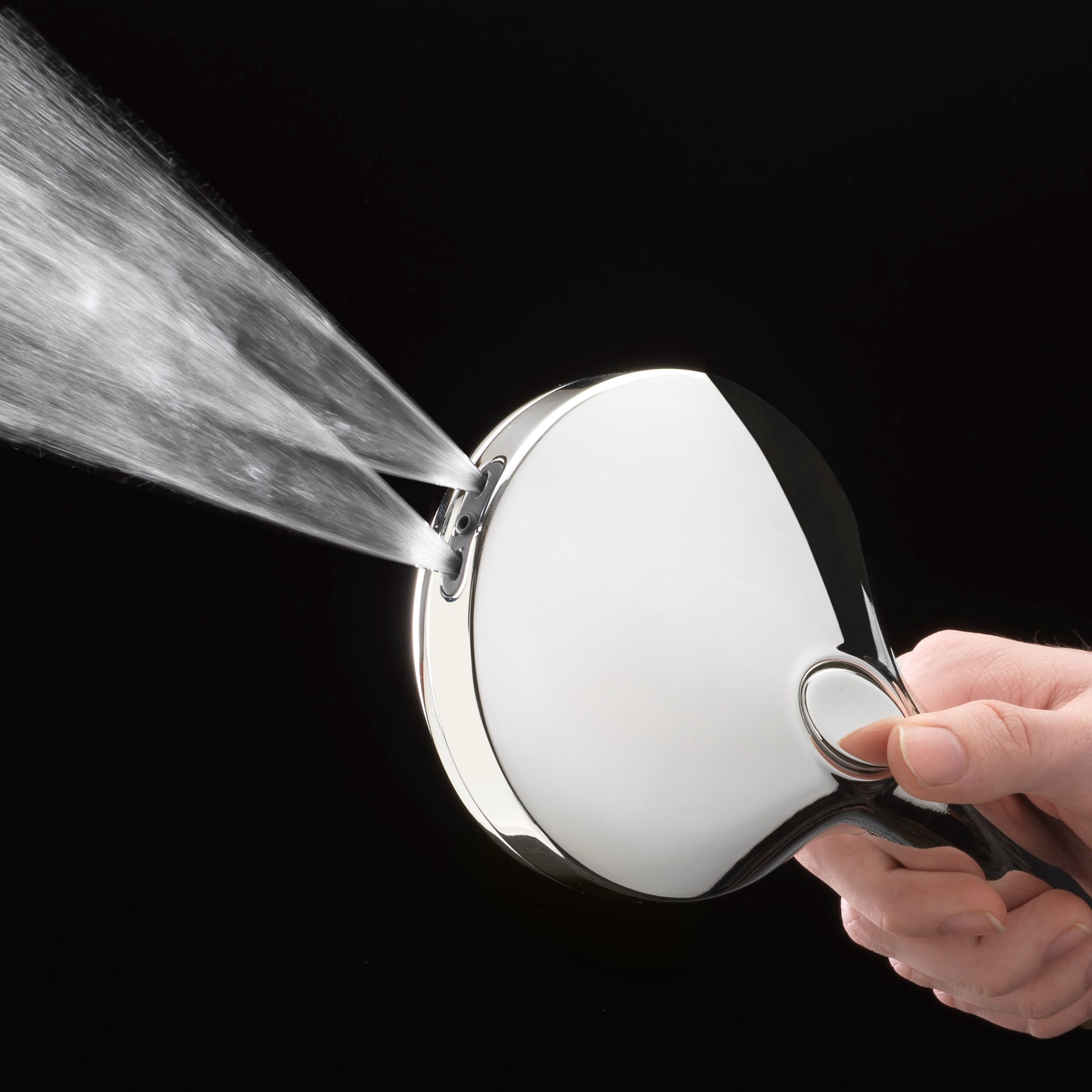 slide 5 of 6, allen + roth Nevis 6 -Spray Chrome 4-in Round Handheld Shower Head 1.8 GPM, 1 ct